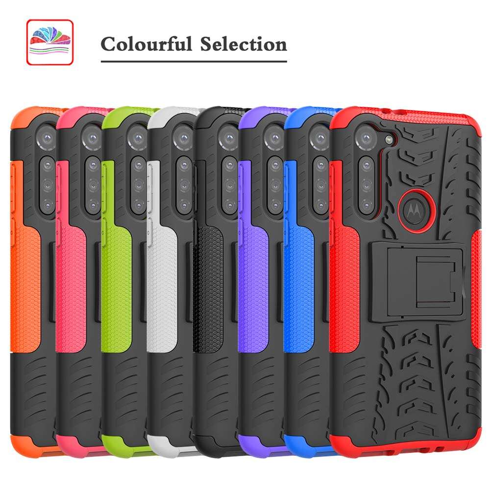 LiuShan Compatible with Moto G8 Power Case,Shockproof Heavy Duty Combo Hybrid Rugged Dual Layer Grip Cover with Kickstand for Motorola Moto G8 Power Smartphone (Not fit Moto G8 Play/G8 Plus),Green 6