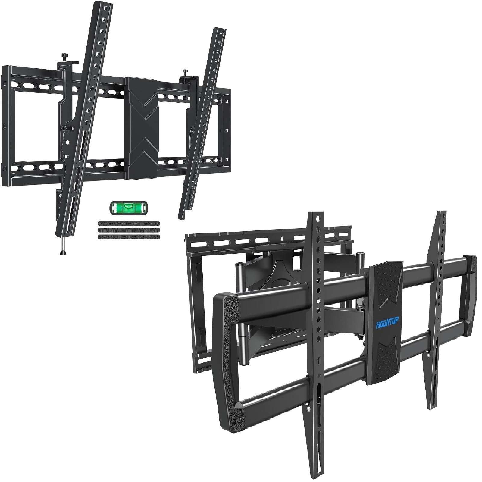 MOUNTUP Full Motion TV Wall Mount for 47-90 Inch TVs MU0015 & Tilt TV Wall Mount MU0088 Bundle