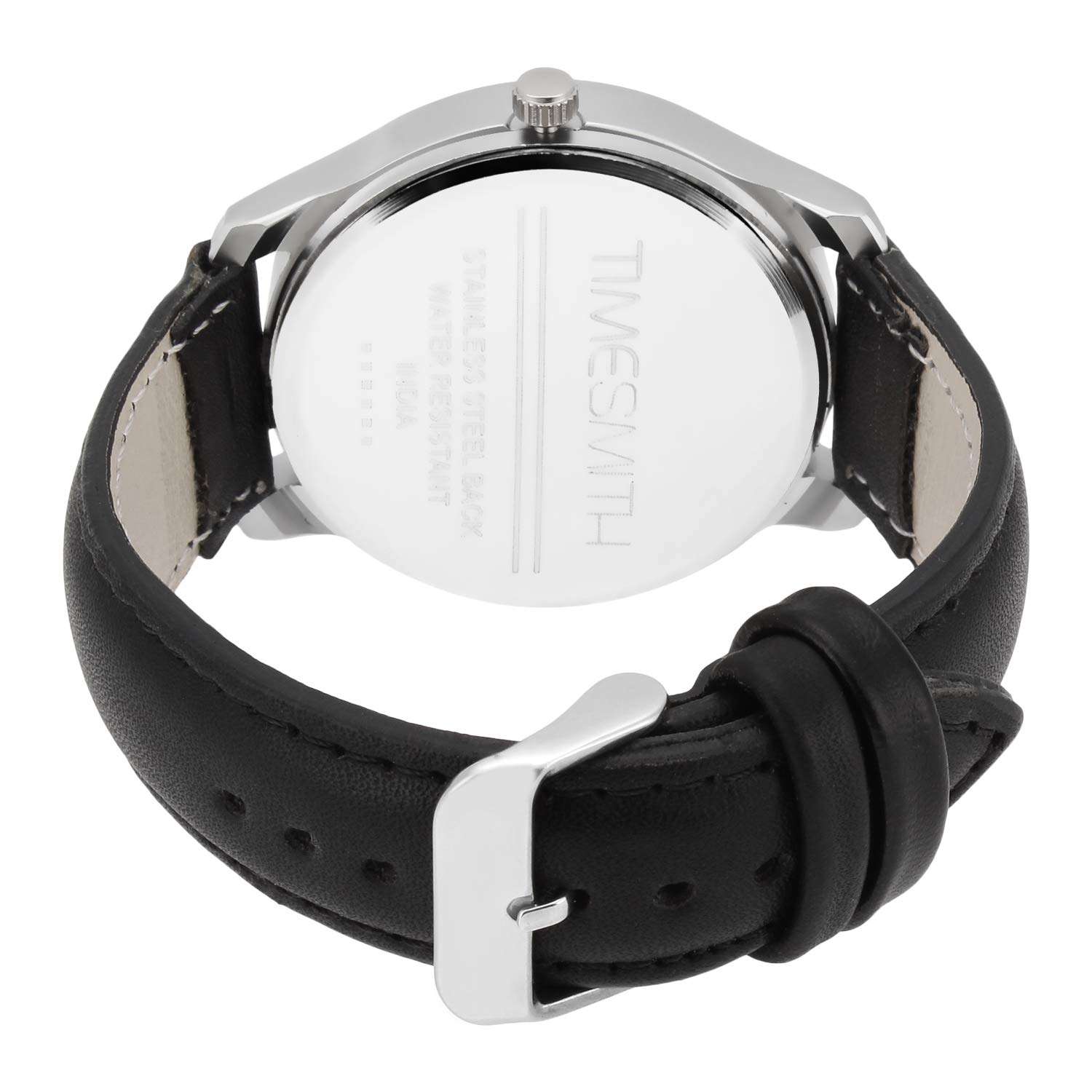 Timesmith White Dial Black Leather Strap Genuine Premium Branded Day Date Analog Watches for Men Latest Stylish TSC-019heli2qwq 5