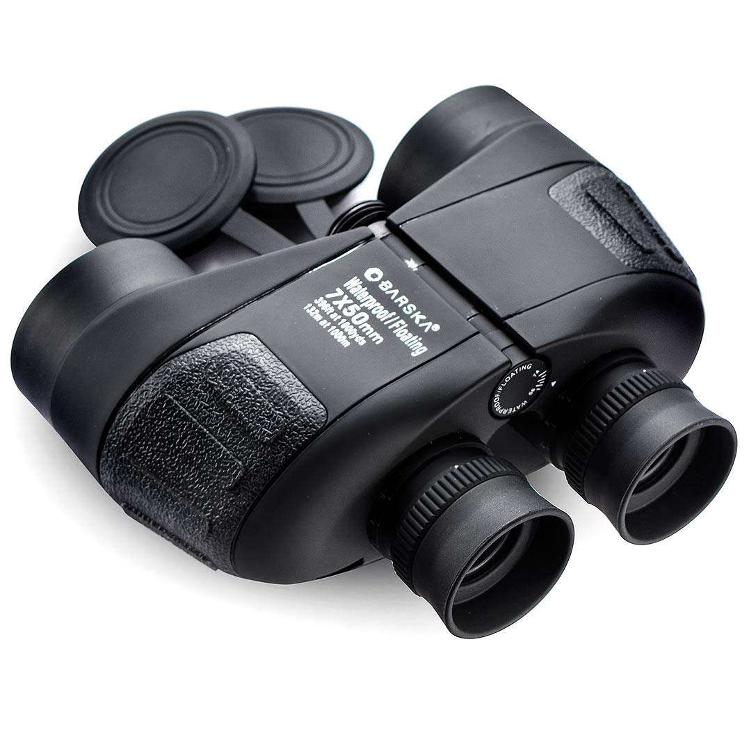 BARSKA 7x50 WP Battalion Floating Binoculars with Internal Rangefinder , Black 6