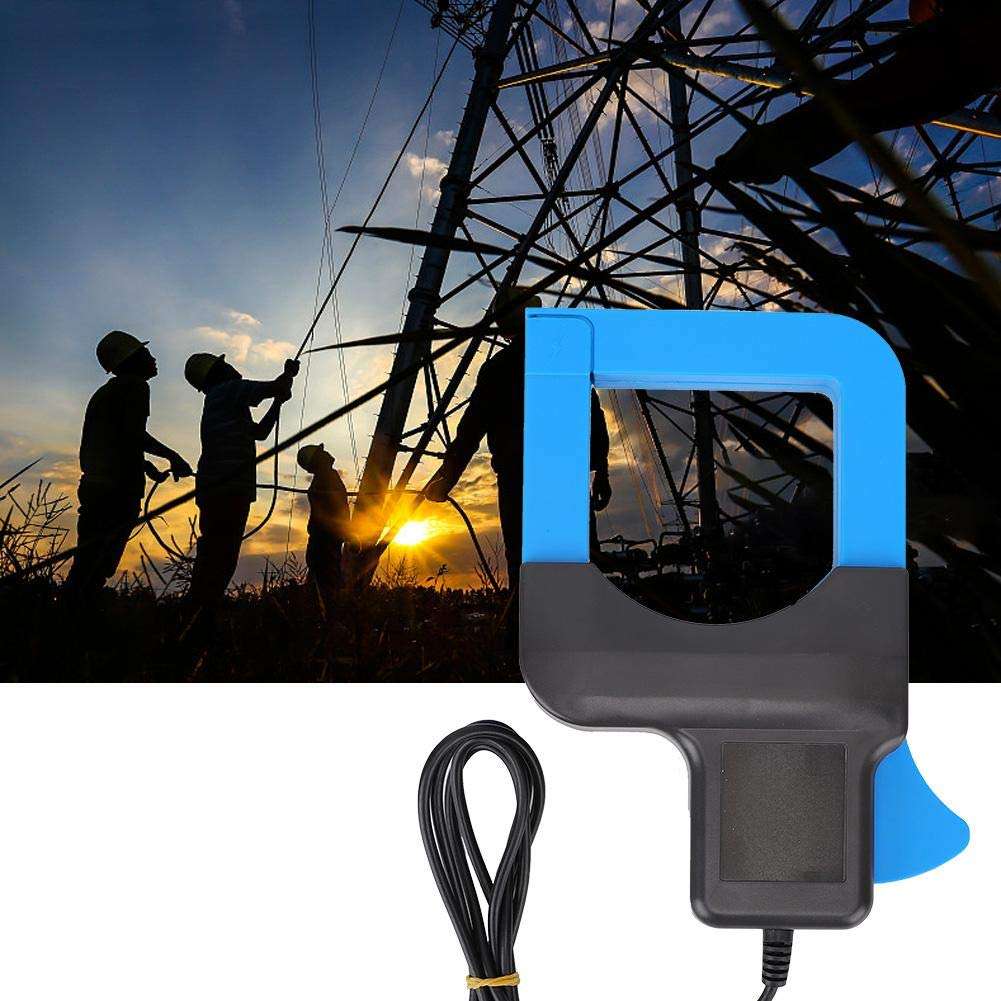 0.00A-1200A AC Current Sensor, Clamp Current Transformer, Easy to Install CT Without Power Off for Electrical Industrial Measuring Instrument Blue BNC Plug 5