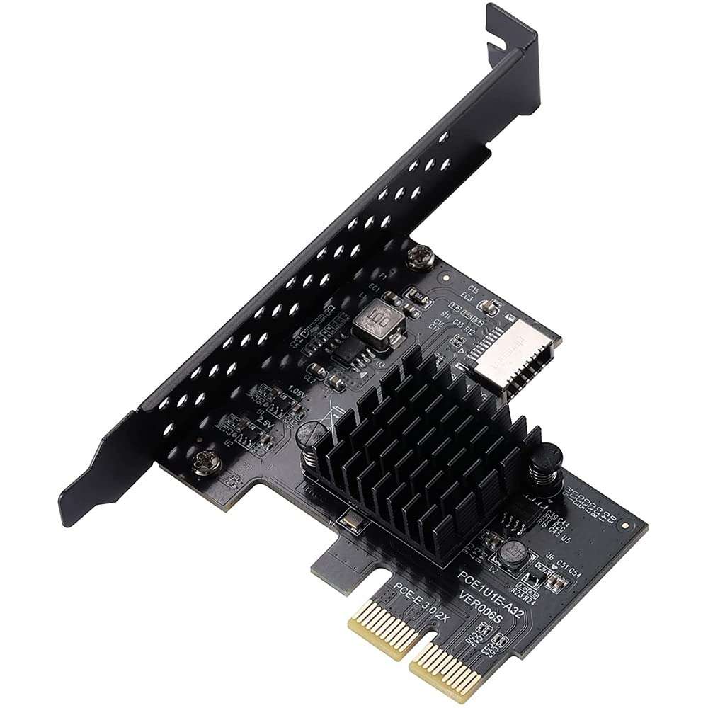 PCI-E 2X to USB3.1 A-Key Gen2 Front Type-E Expansion Card,10Gbps Type-E Internal 20-Pin Front Panel Connector Riser Card 1