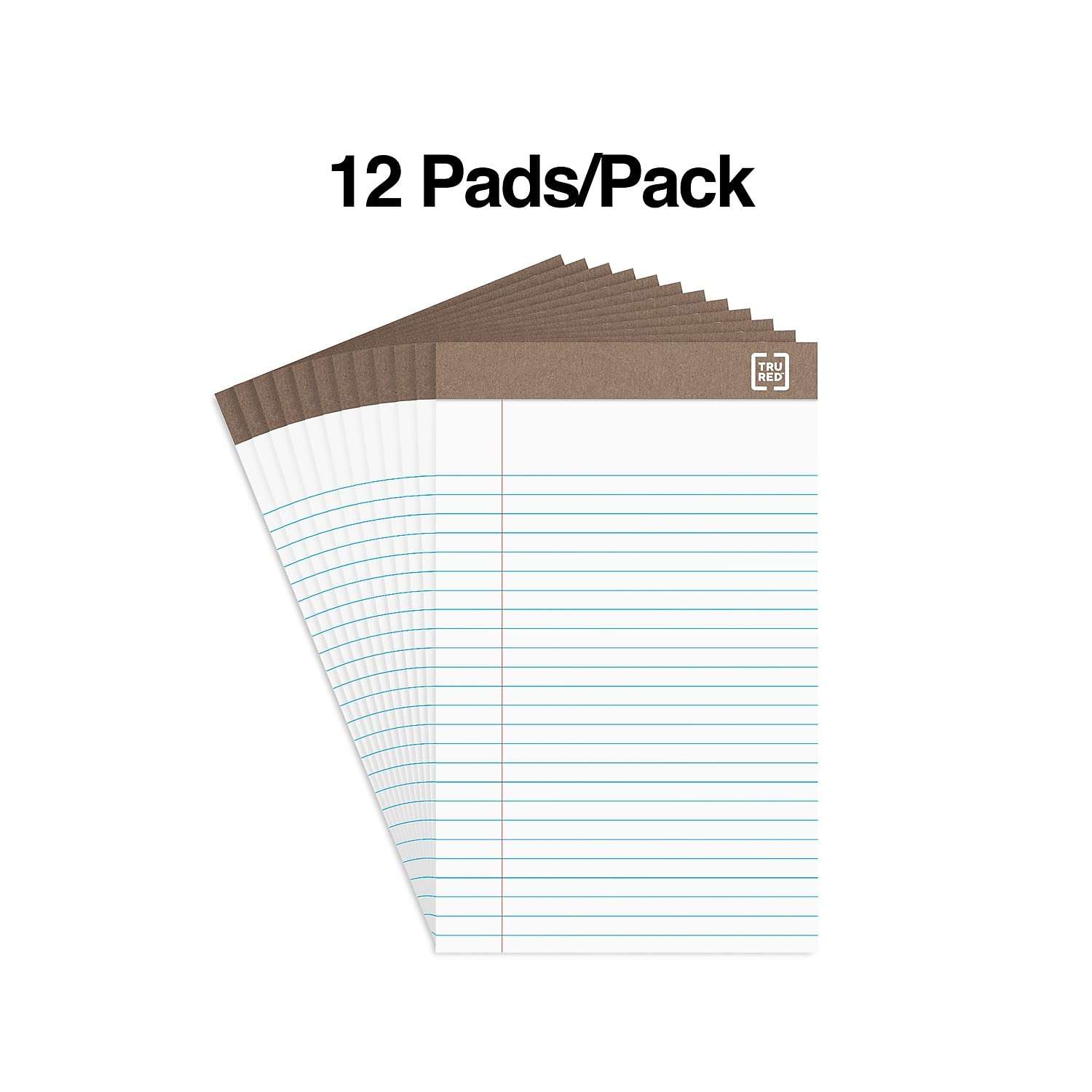 Staples 491461 Notepads 5-Inch x 8-Inch Narrow White 50 Sheets/Pad 12 Pads/PK (18592STP) 3