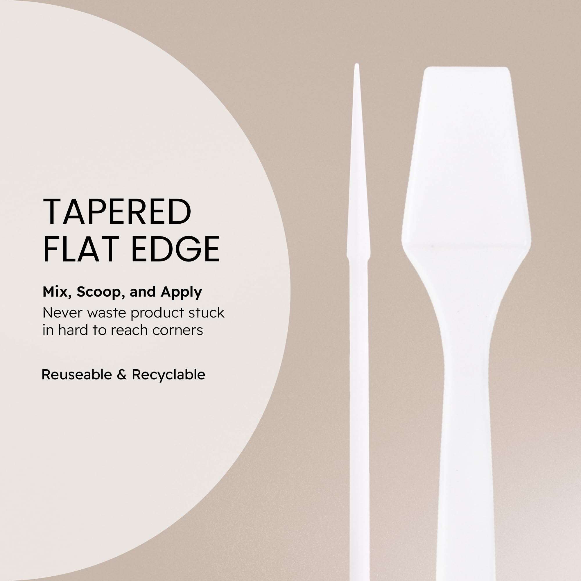 PANA (200 Pieces of White Color Cosmetic Make Up Disposable Plastic 2.5" Spatulas Skin Care Facial Cream Mask Spatula 4