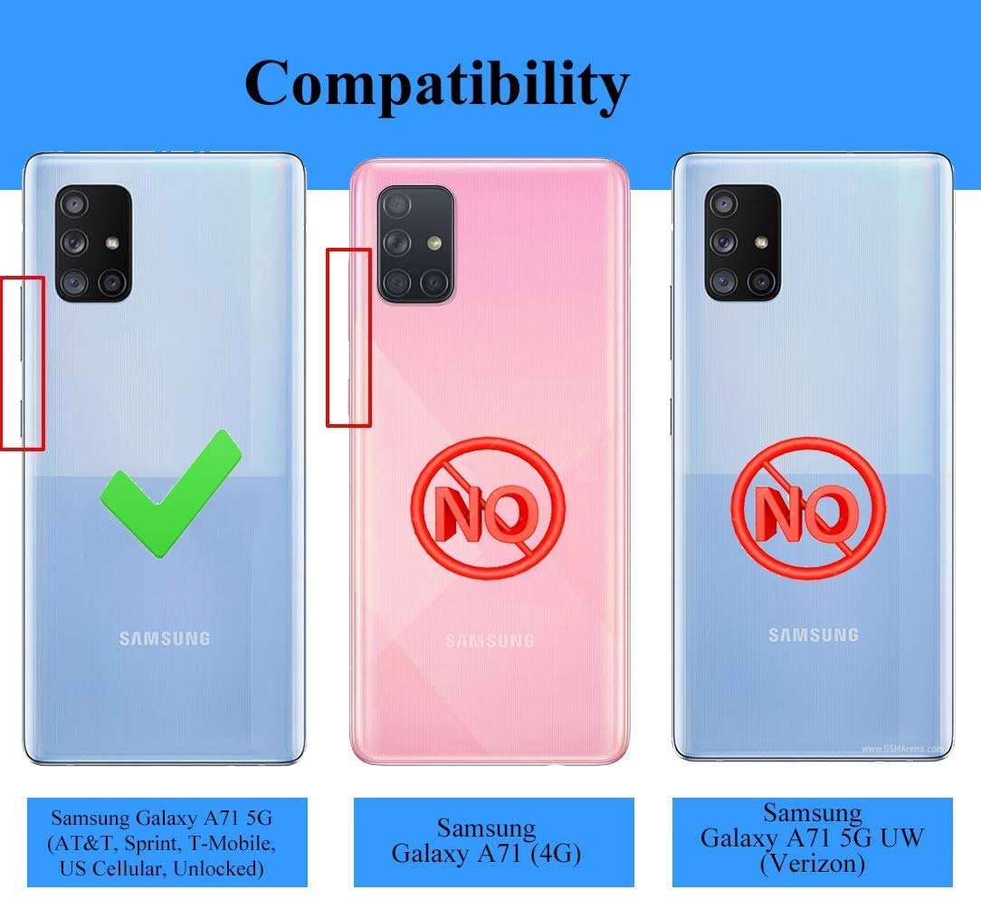 GORGCASE for Samsung Galaxy A71 5G [Not for Verizon A71 5G UW] CASE, Ultra Slim Graphic IMD Design Anti-Scratch Shook-Proof Hybrid PC TPU Bumper Armor Cute Girls Women Drop Protective Cover Feather 2