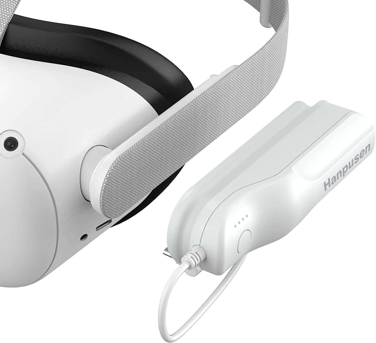 AODELAN 2pcs VR Battery Pack Compatible with Oculus Quest 2,5000mAh Head Strap Power Bank,Portable Extend Power VR Accessories for Extra 2-4H Playtime 1