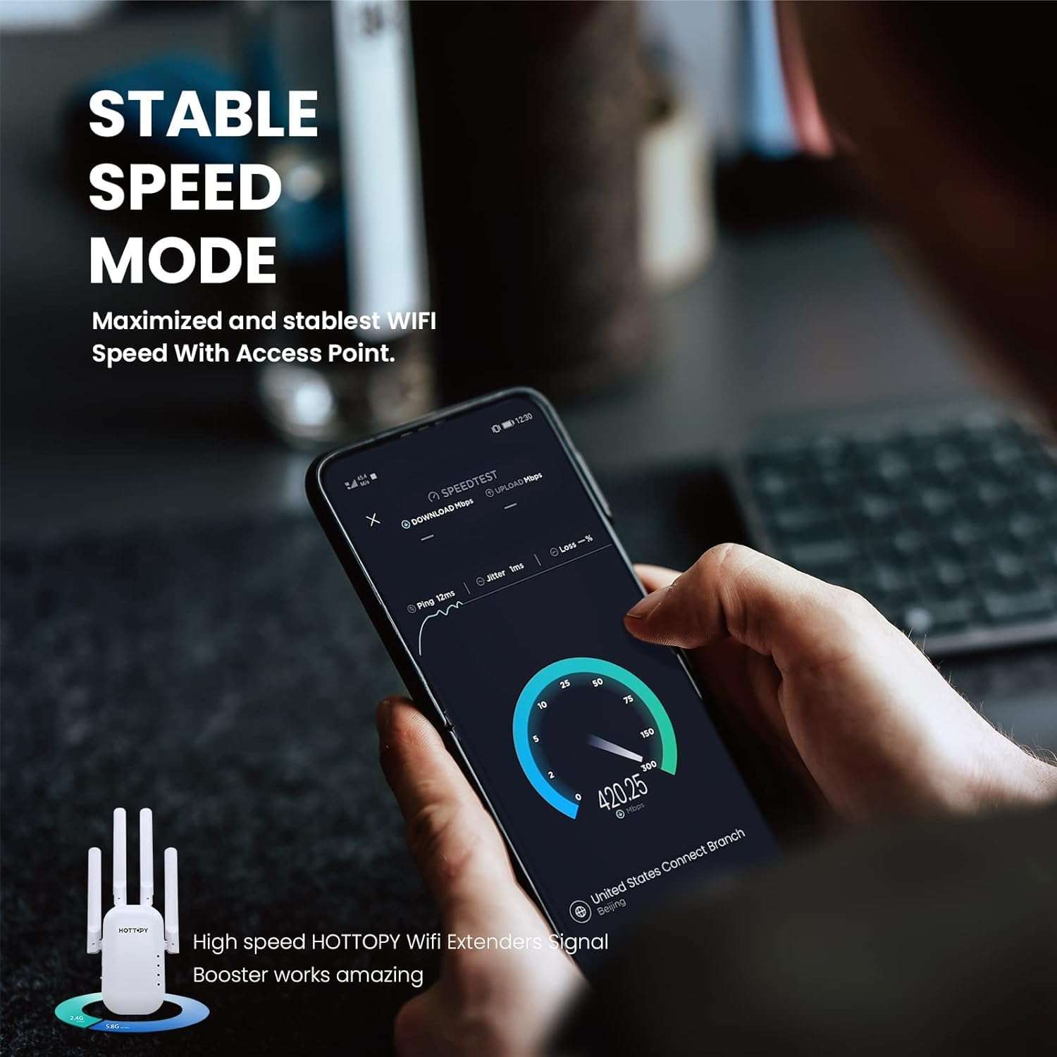 2024 WiFi Extenders Signal Booster for Home – 8200 sq ft Easy Setup WiFi Booster Wireless Router with Plug and Play Design White 4