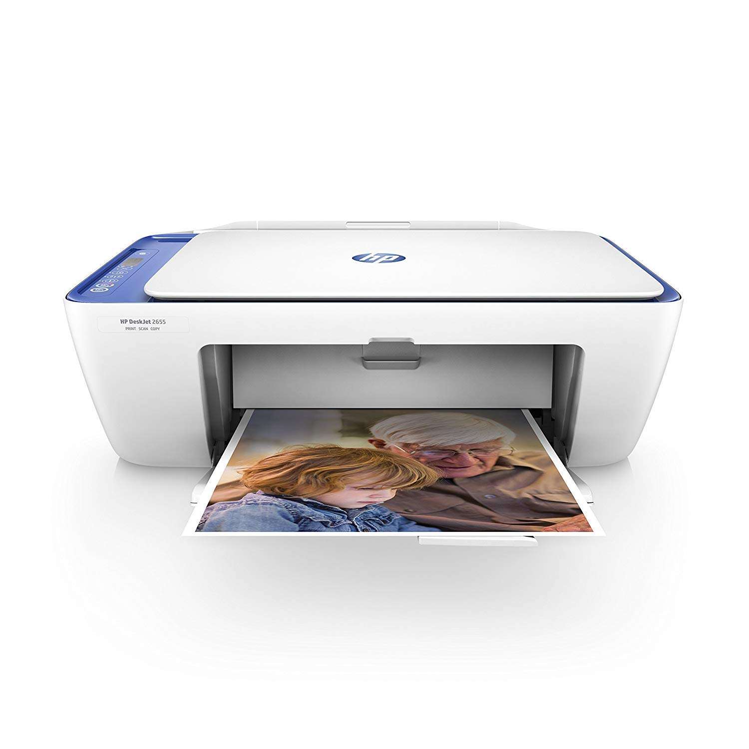 HP DeskJet 2655 All-in-One Compact Printer, HP Instant Ink, Works with Alexa - Noble Blue (V1N01A) 1