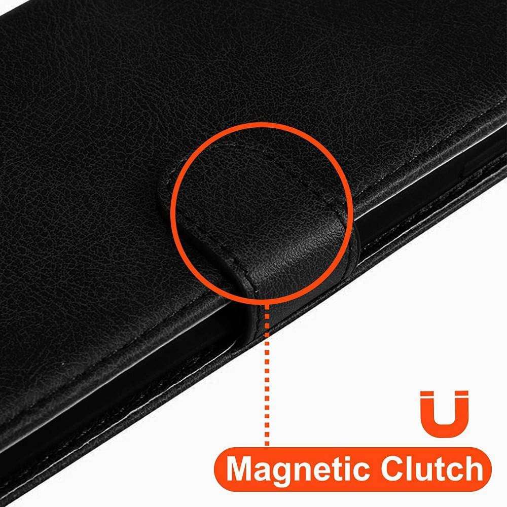 Frazil Vintage Leather Finish Flip Cover for Infinix Note 12 Pro, Infinix Note 12 Pro 4G | Inside Pockets & Inbuilt Stand | Wallet Style Back Case | Magnet Closure (Black) 5