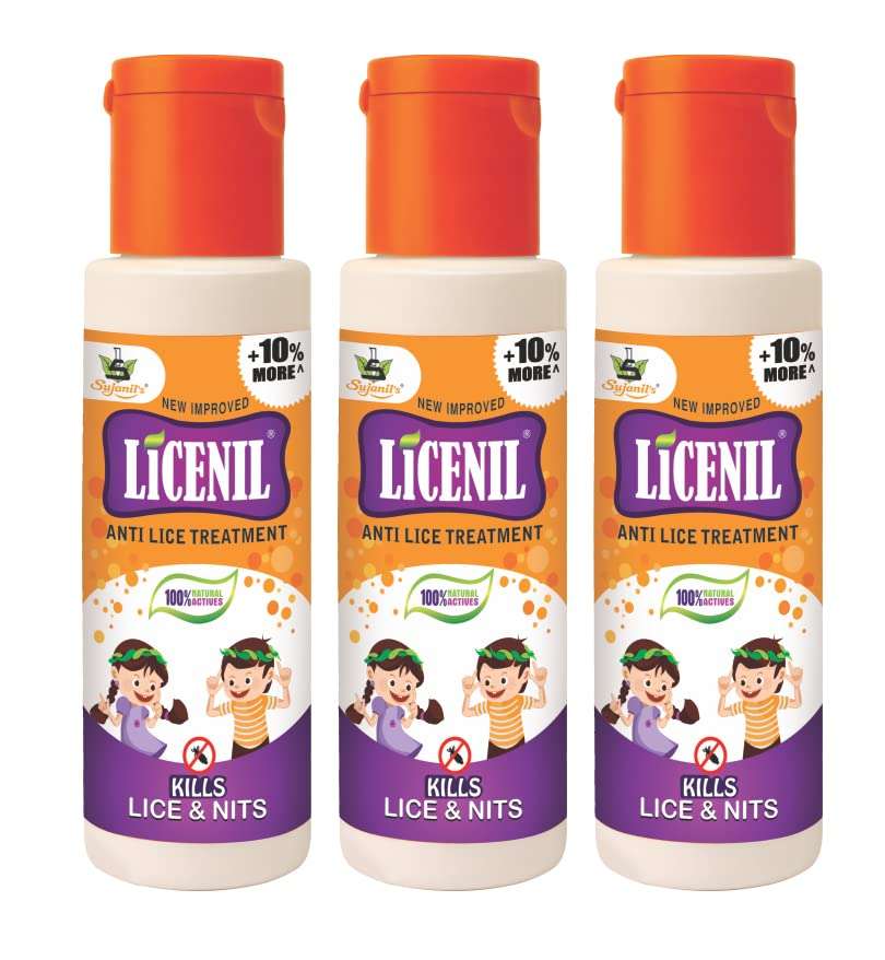 LICENIL Lice Shampoo, All Natural Actives Non Toxic Lice Treatment For Kids, Safe for Daily Use Kills Super Lice, Eggs and Nits, (50 ML) Pack Of 3 2