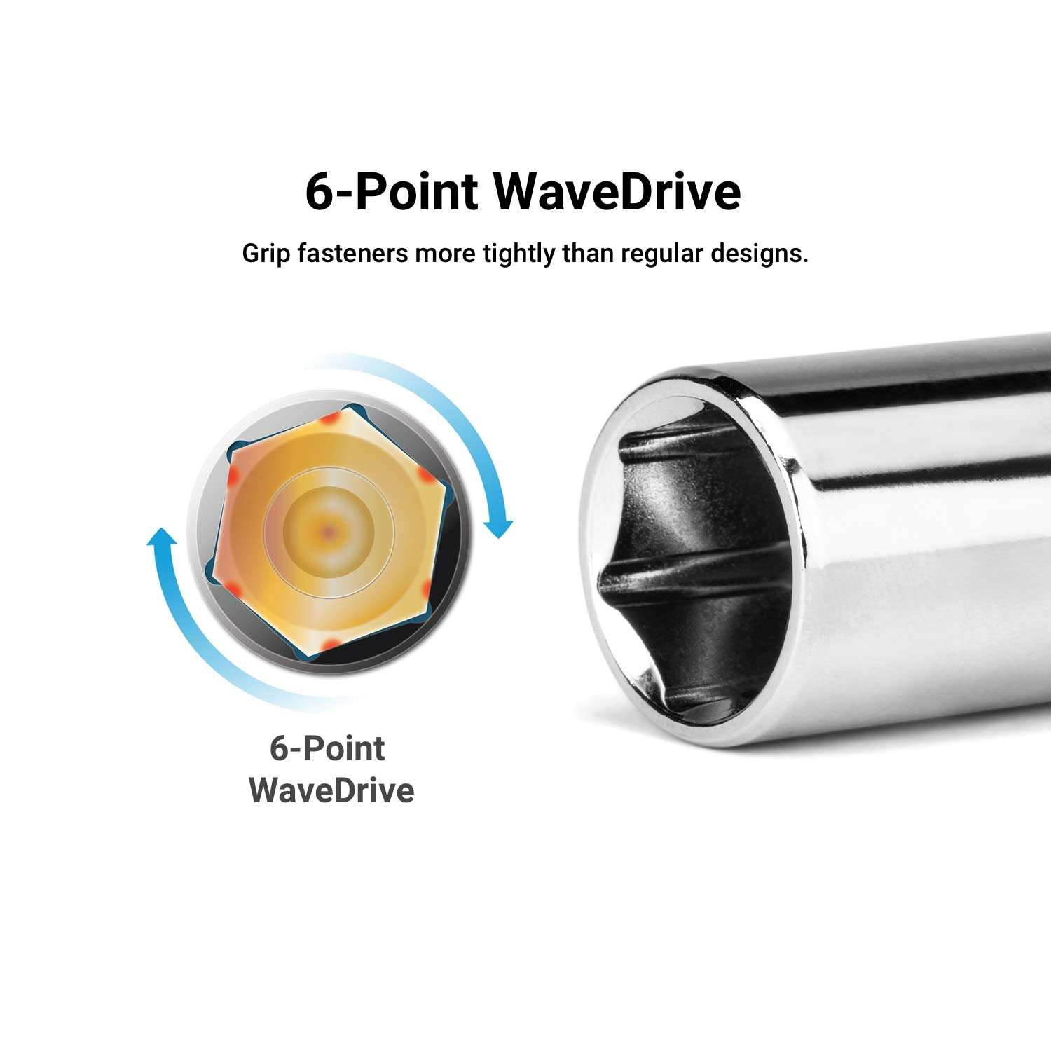 Capri Tools 3/8-Inch Shallow Socket, 1/4-Inch Drive, 6-Point, SAE 5