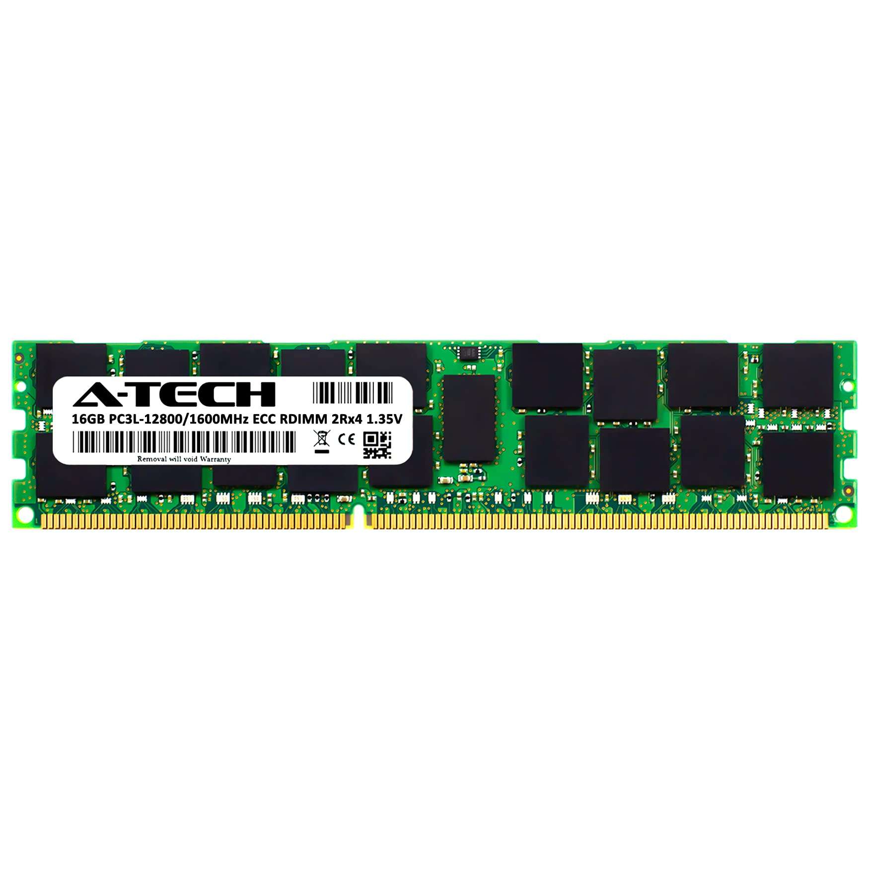 A-Tech 16GB RAM Replacement for Samsung M393B2G70BH0-YK0 | DDR3/DDR3L 1600MHz PC3L-12800R 2Rx4 1.35V ECC RDIMM Registered 240-Pin DIMM Memory Module 2