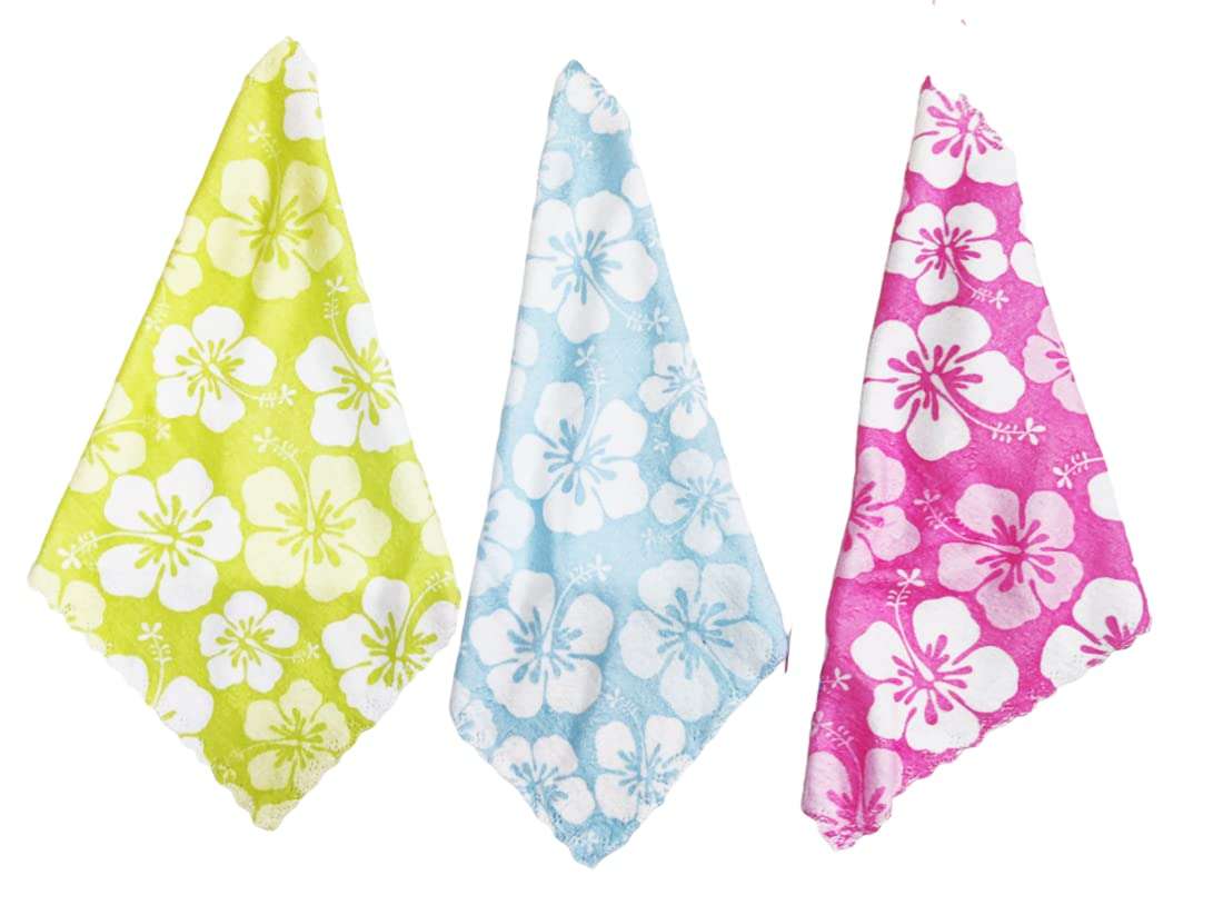 Myynti Cotton Cute Hand Towel Set Handkerchief Face Hankies for Women and Girls Multicolor Multi-Design 6 PCS 4