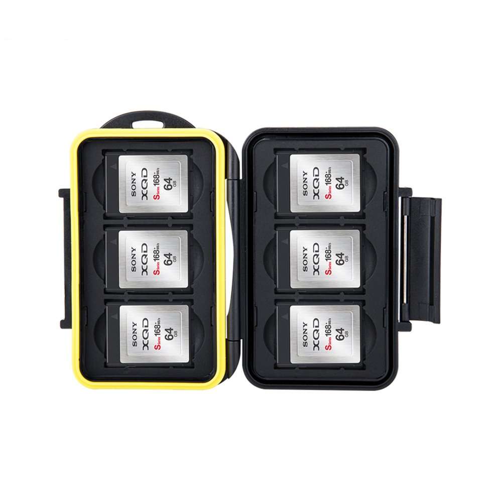 JJC MC-XQD6 Water-Resistant Storage Memory Card Case Protector for 6 XQD Cards 5