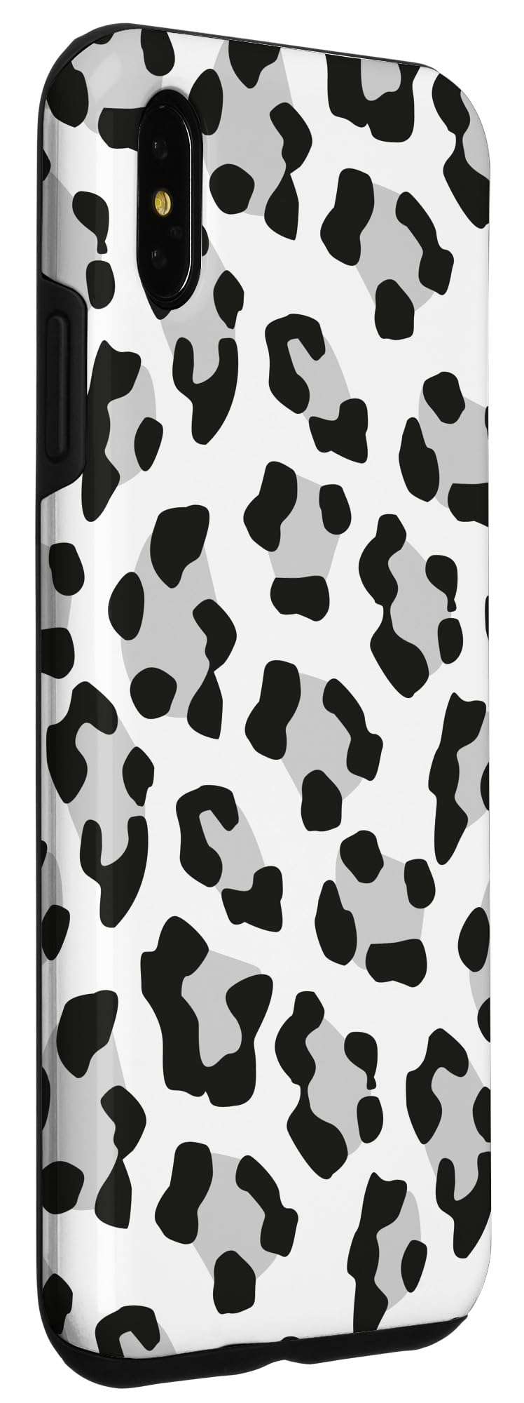 iPhone XS Max Leopard print black white Grey cheetah design phone Case 3