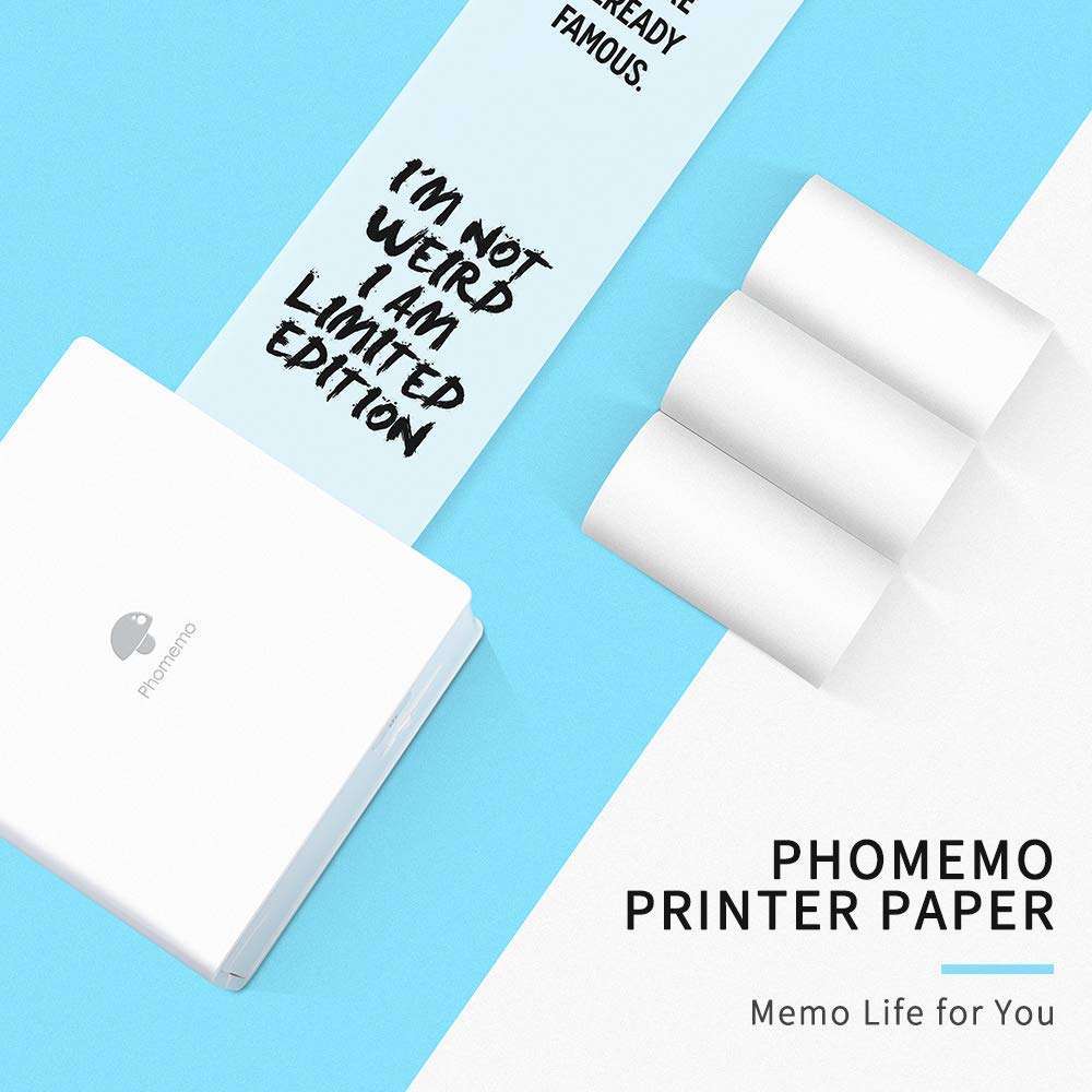 Phomemo M02 Mini Mobile Printer- Bluetooth Thermal Photo Printer with 3 Rolls Transparent Sticker Paper, Compatible with iOS + Android for Plan Journal, Study Notes, Art Creation, Work, Gift 6