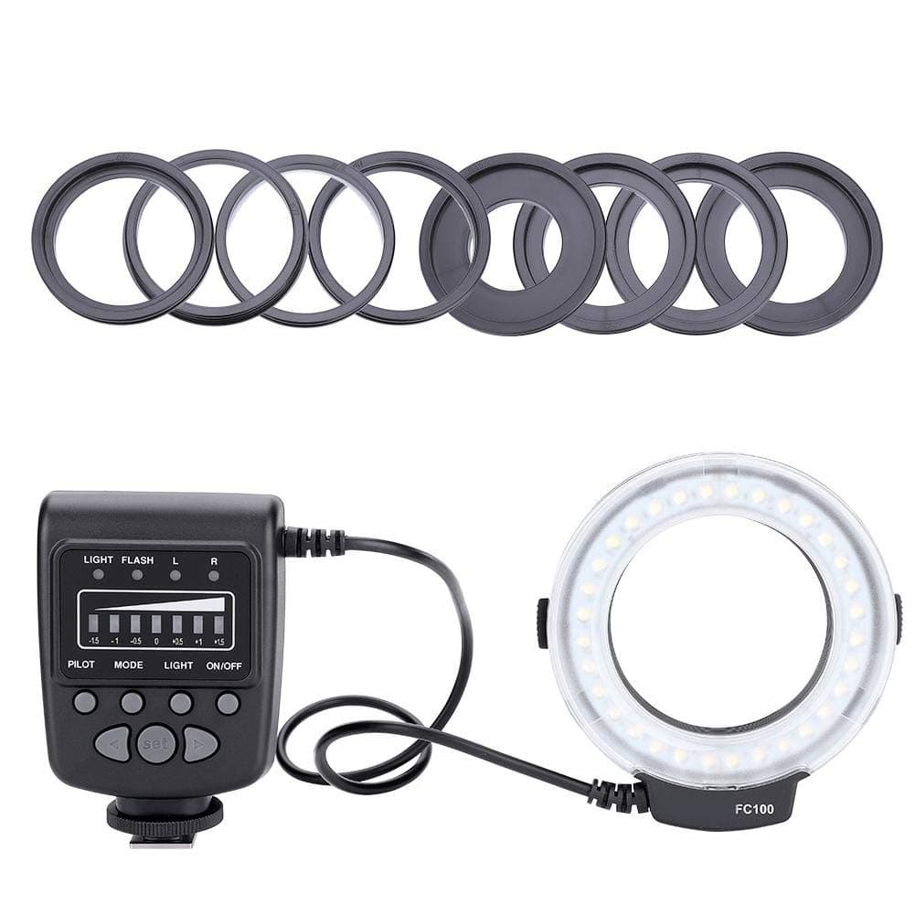 Huakii LED Ring Flash Light, Portable Universal Video Camera Fill Light Kit Photography Accessor 5