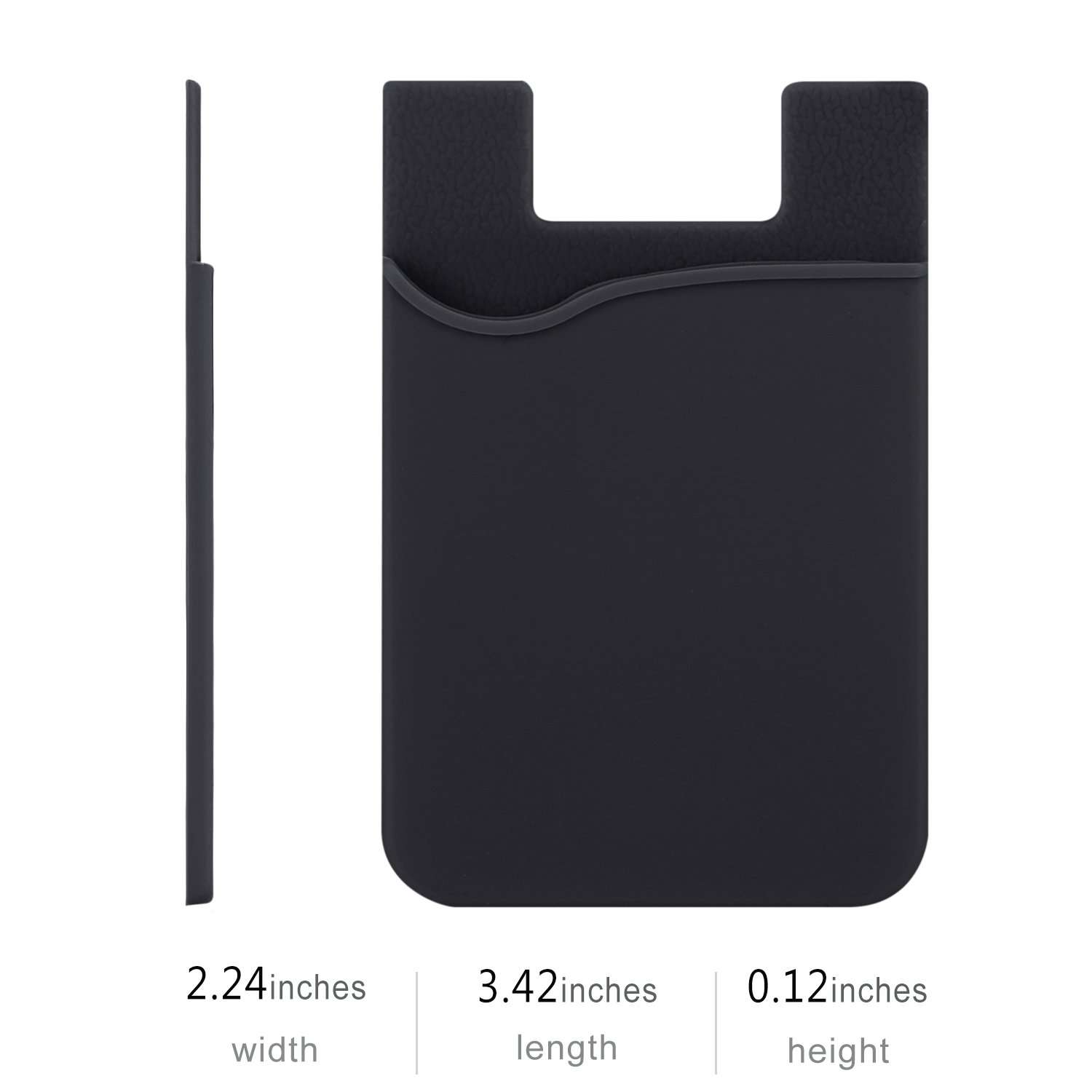 Pofesun 3 Pack Silicone Adhesive Card Holder for Back of Phone, Stick on Wallet Pocket Credit Card Pouch Sleeve Compatible for iPhone 17 16 15 14 13 12 Pro Max,iPad,Samsung Galaxy,Tablet 2