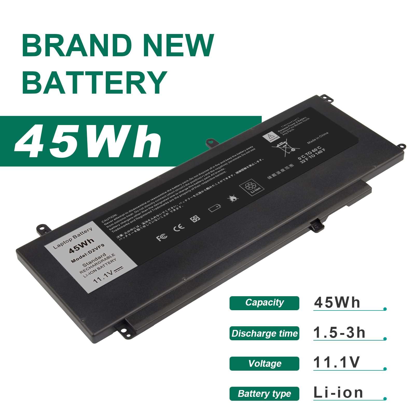 Fancy Buying New Laptop Battery Replacement for Dell Inspiron 15 7547 7548 D2VF9 0PXR51 PXR51-11.1V 45WH 3
