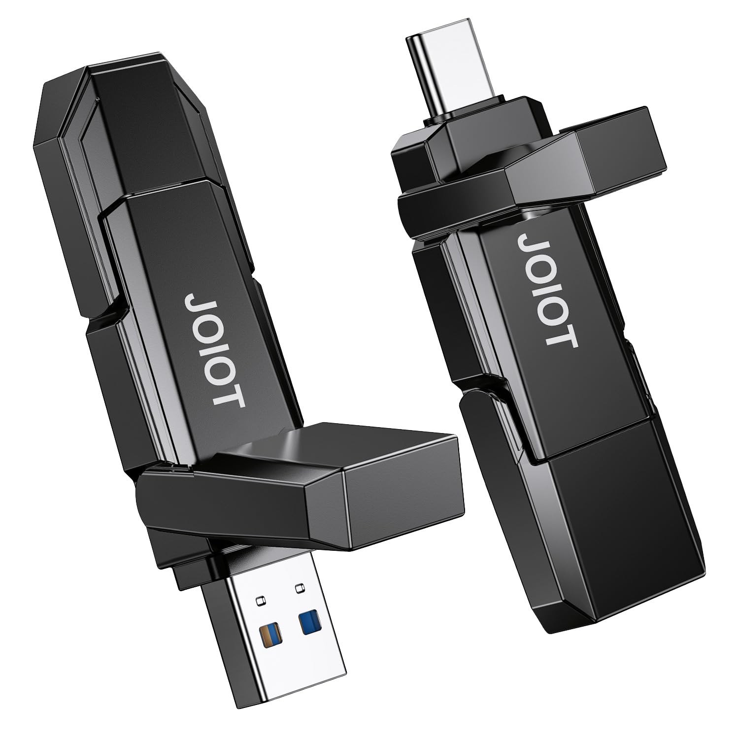 JOIOT USB C Flash Drive 512GB Up to 450MB/s Dual Type-C & USB-A USB 3.2 Solid State Drive USB-C Thumb Drive Compatible with iPhone 15/16/17 Series Smartphone Tablet Laptop Car Smart TV Game Console