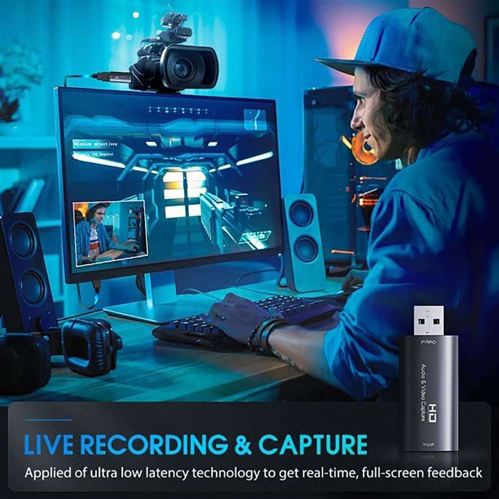 Etzin Video Capture Card, HDMI Capture Card to USB 3.0 Full HD 1080P 60fps, Game Video Capture Device for Live Streaming, DSLR, Action Cam for High Definition Acquisition, Gaming, Live Broadcasting EPL-821HVC-1 3