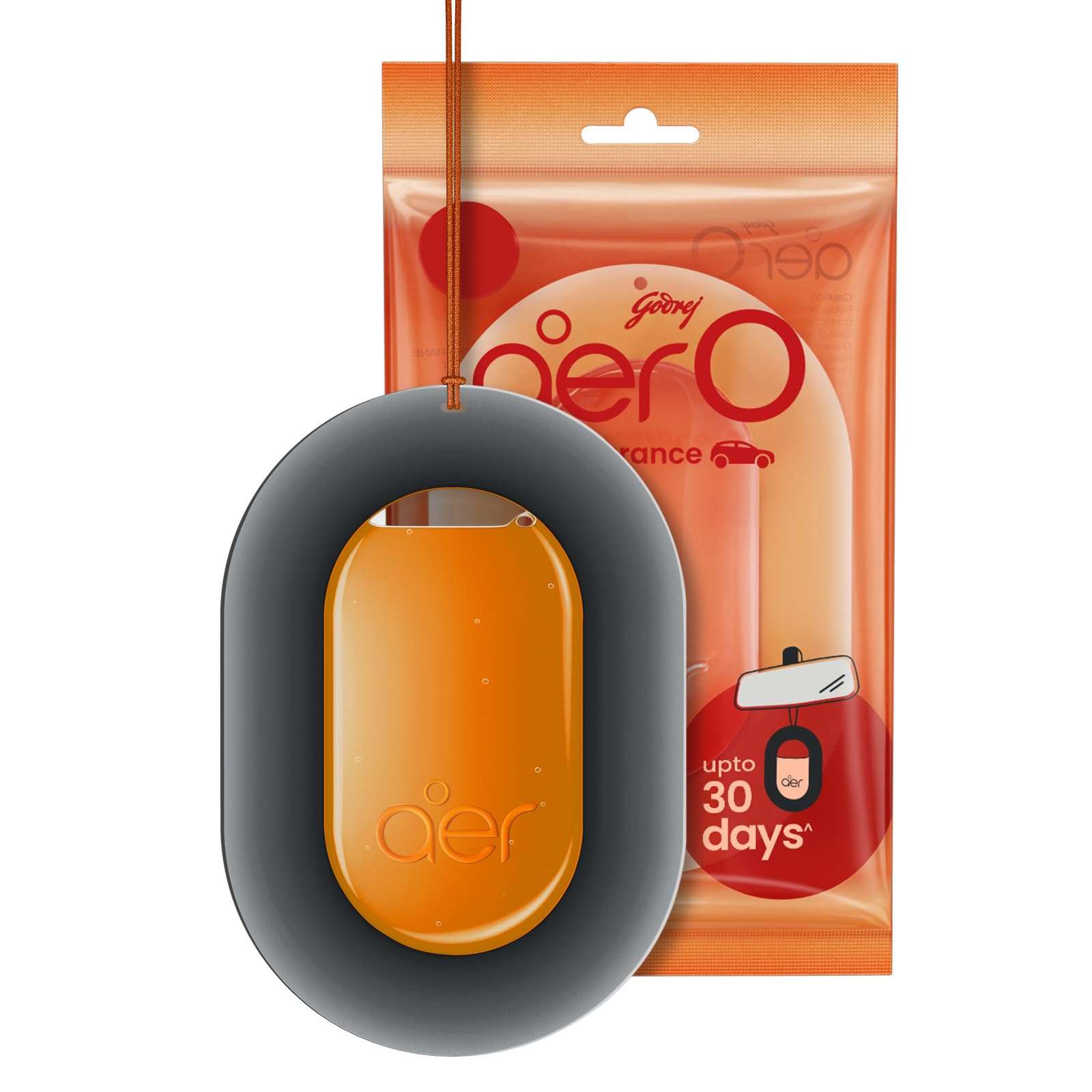 Godrej aer O Hanging Car Air Freshener Gel | Car Accessories | Musk After Smoke (7.5G) 1