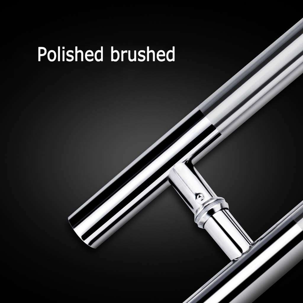 KFDQ Outdoor Indoor Universal Stair Handrail,Brushed Stainless Steel Glass Door Handle, Office Push-Pull Door Handle/Home House Wooden Door Handle, 7 Sizes,80×60cm 4