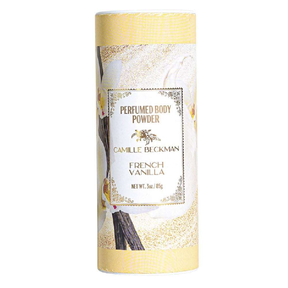 French Vanilla Scented Talc-Free Body Powder, Perfumed Dusting Powder, Camille Beckman 3 Ounce