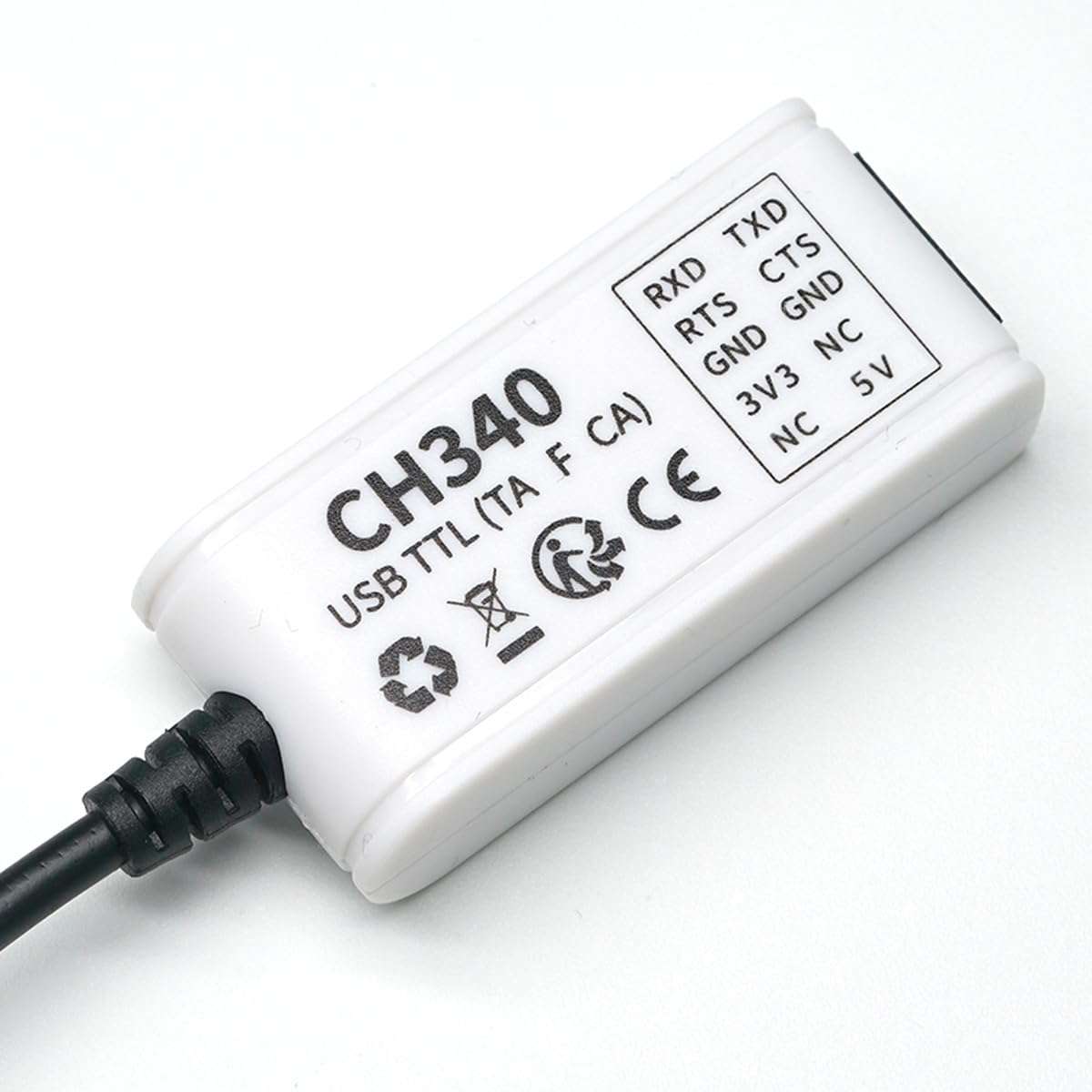 diustou CH340 USB A to TTL Serial Adapter Converter Module USB to uart Serial Swipe Board 3.3/5V Level Output Migration Template STC Download Cable Serial Port (Female with Shell,TA) 3