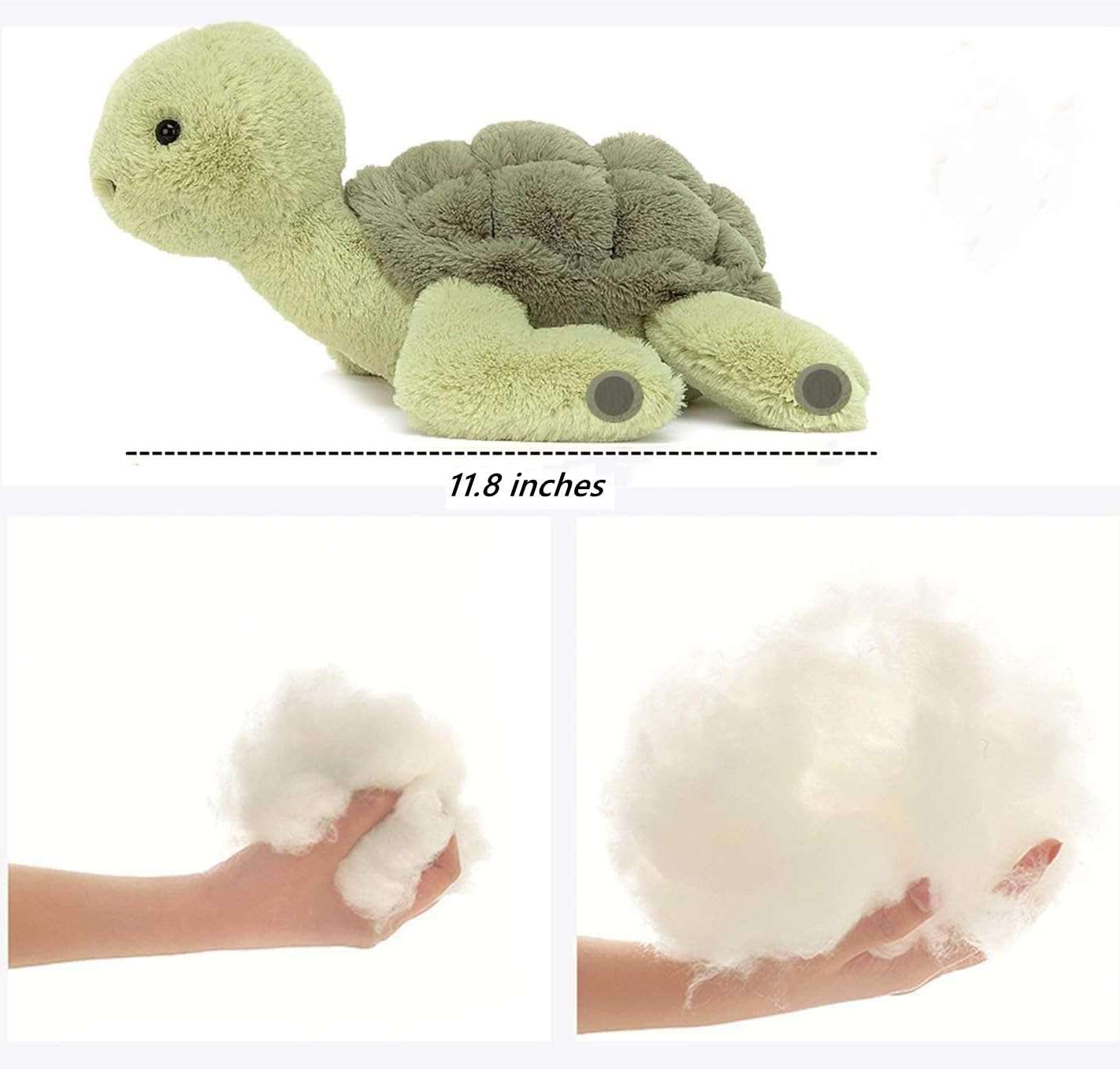 JOSON Soft Turtle Plush Toy Pillow, 12 inchesWeightedPlush and Cute Filling Animal, Birthday for Children 4