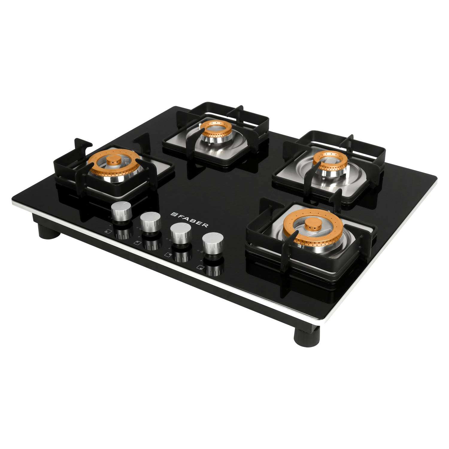 Faber 65 cm Hob, 4 Burner, Auto Ignition (HOB HTG 654 CRS BR CI) Black 5
