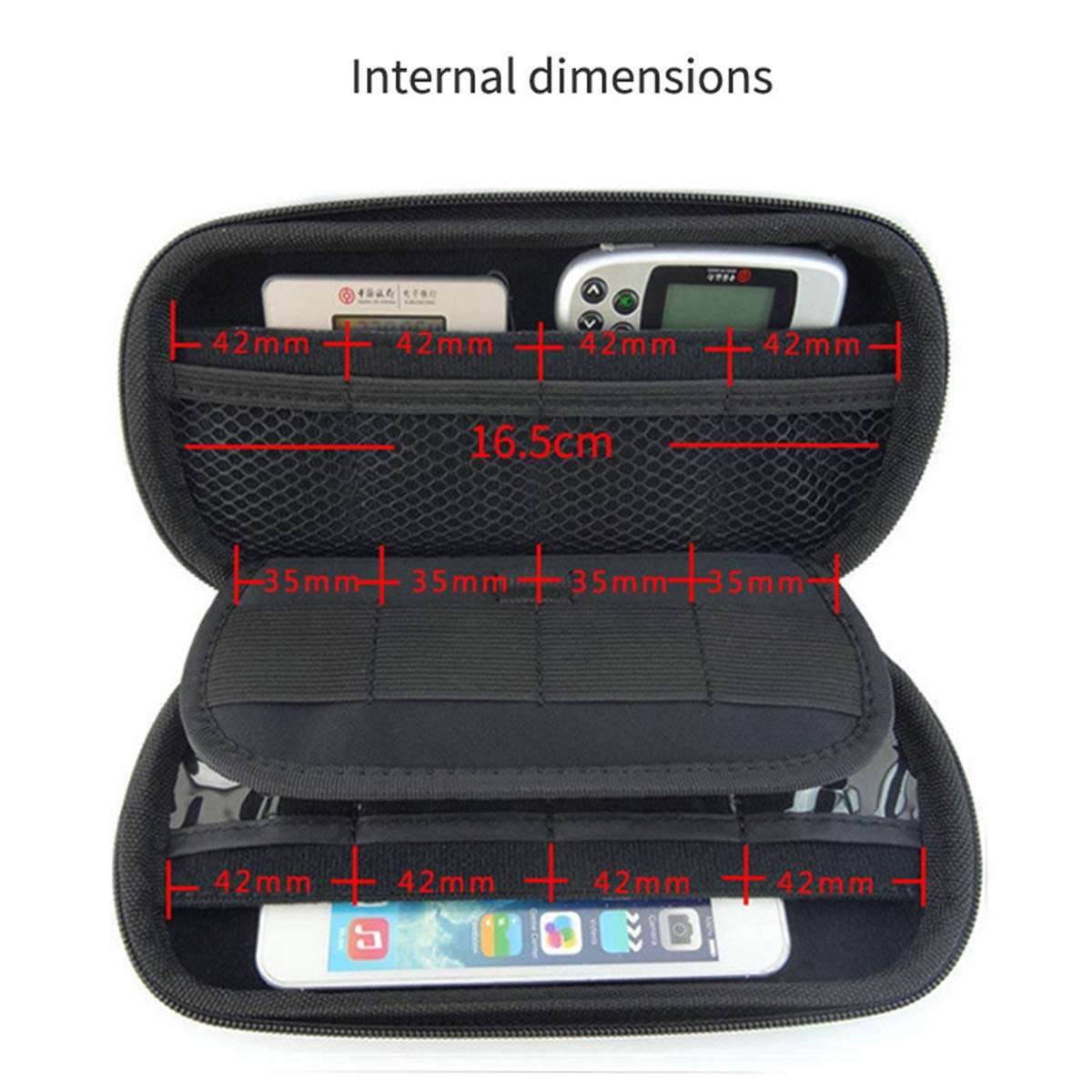 GHKJOK Small Electronics Case Carrying Case Gadget Bag Oval Tidy Storage Box for U Disk Charging Plug Data Cable Package Earphone Nylon Organizer Snake Skin Pattern Multifunctional 5