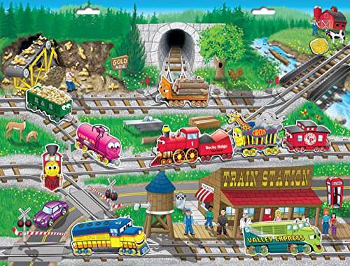 PlayMonster Create-A-Scene — Train Magnetic Playset — Portable Mess-Free Magnet Activities — Creative Fun— Ages 3+ 3