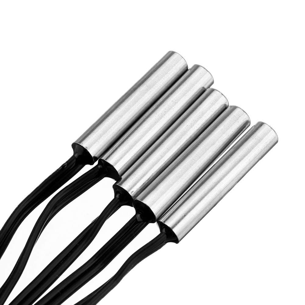 KEPUSHIYE 5pcs 10KOhm 1% 3435 0.5M NTC Thermistor Accuracy Temperature Sensor Cable Cylinder Probe High Sensitivity Temperature Sensor Wire 3