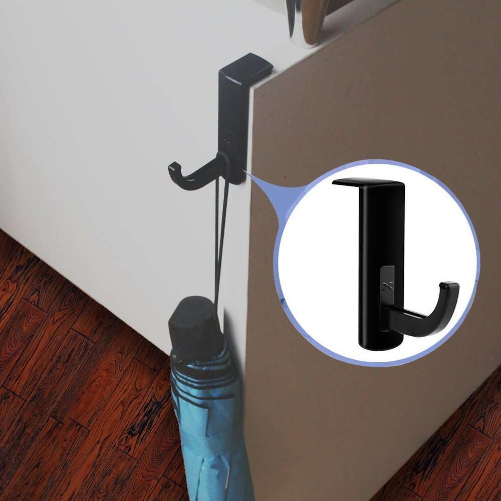 Akak Store 2 Pcs Black Headphone Headset Hanger Monitor Stand Holder Headset Stick-on Hook for Home and Office 4