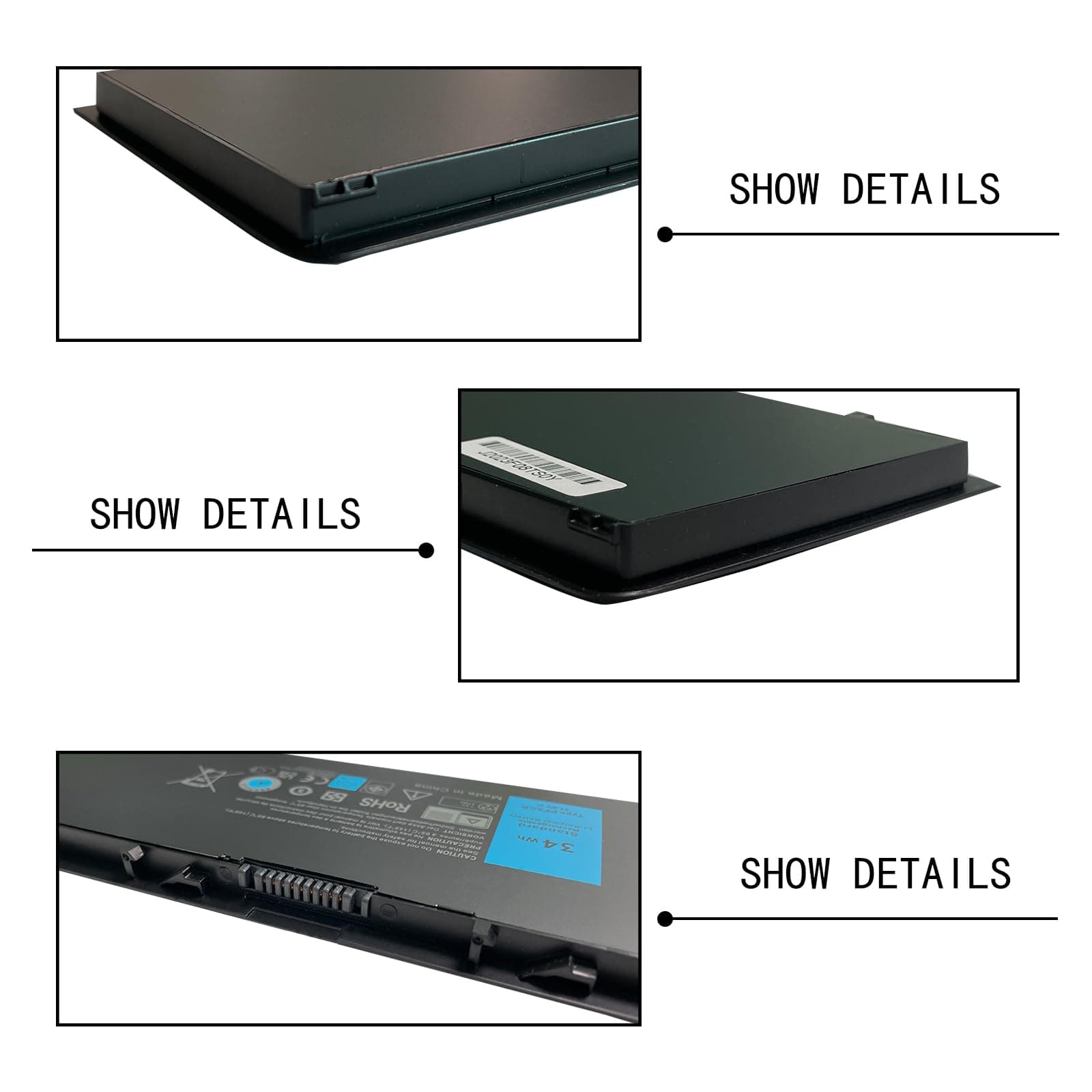 PFXCR F38HT G0G2M T19VW 3RNFD V8XN3 34GKR HJ8KP NCVF0 451-BBFT 451-BBFV 451-BBFY Laptop Battery Replacement for Dell Latitude E7420 E7440 E7450 Ultrabook 7000 Series(11.1V 34Wh) 4