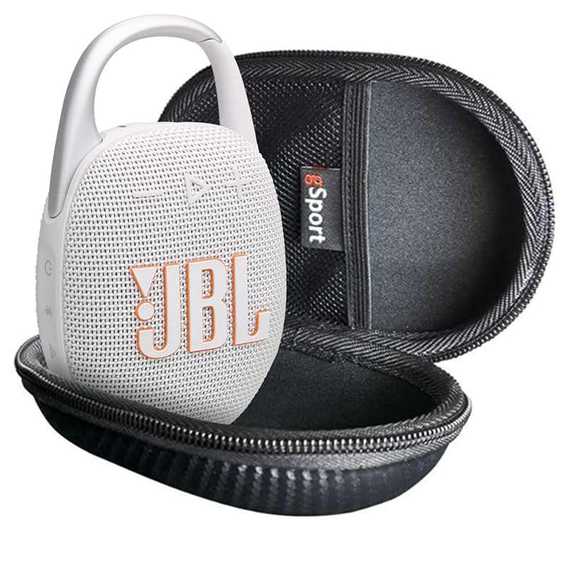 JBL Clip 5 Ultra Portable Bluetooth Speaker Bundle with gSport Case (White) 4
