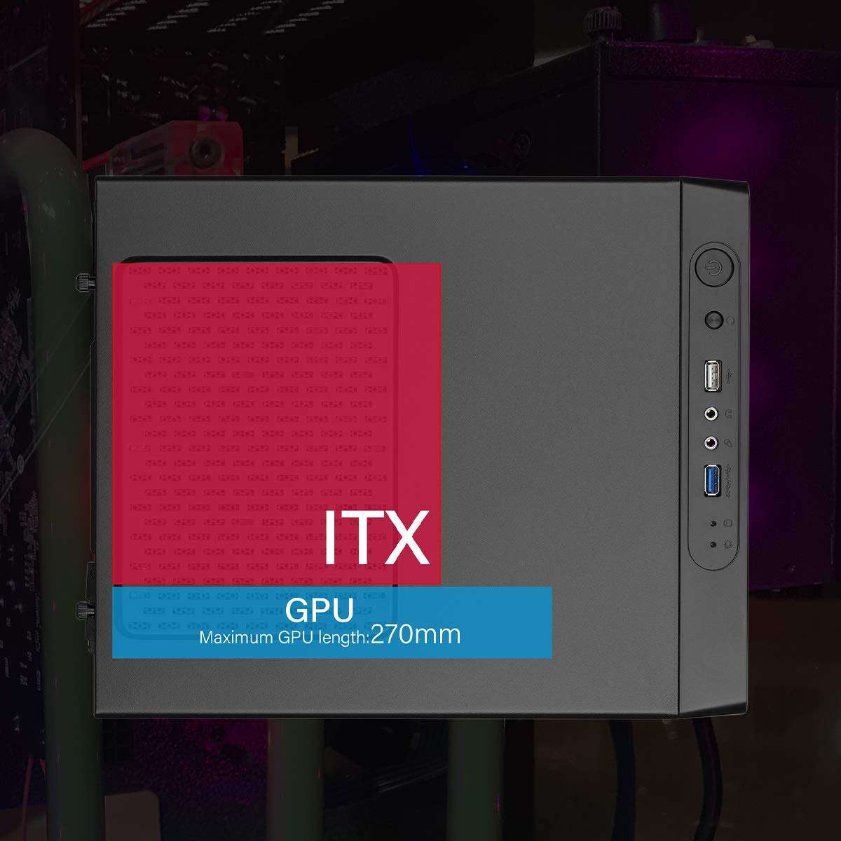 GOLDEN FIELD N-1 Mini ITX Case Computer Case Gaming PC Case Mini Size Desktop Computer Shell Cases 3