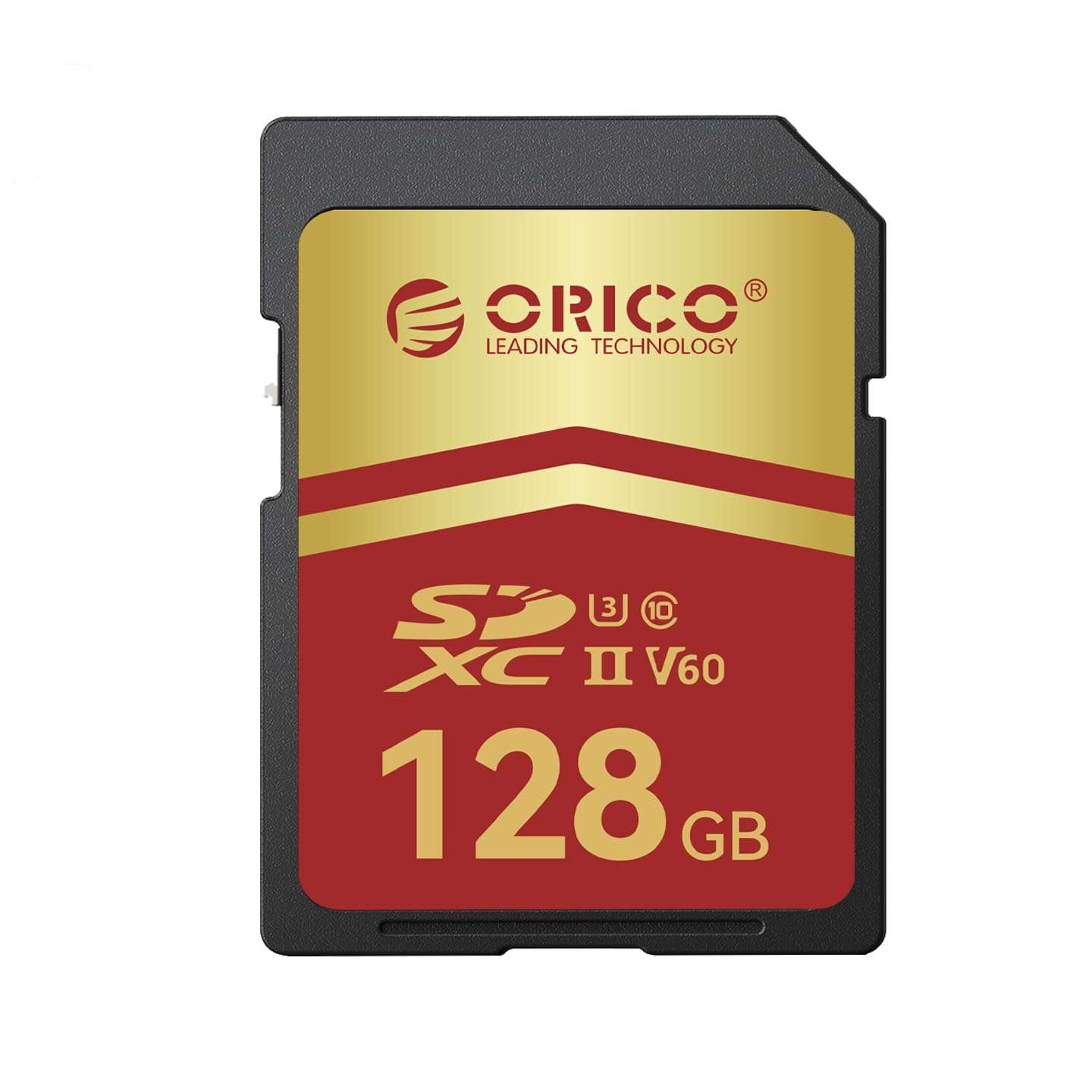 ORICO 128GB SD Card, UHS-II, C10, U3, V60, 4K UHD, Full HD, Up to 290MB/s Read, SDXC Memory Card for Professional Photographers&Content Creators, DSLR Mirrorless Cameras, Advanced Video Cameras -SD60 1