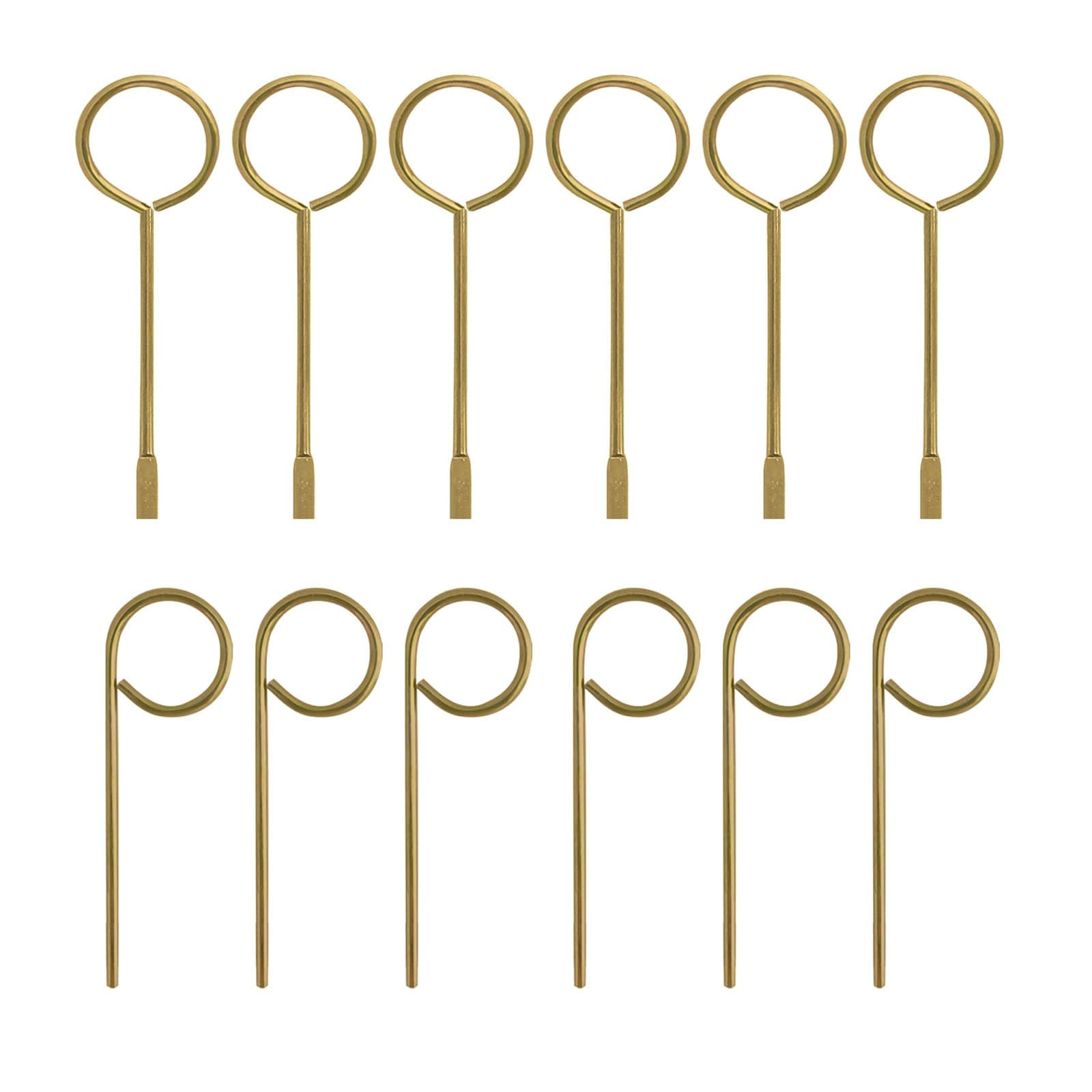 Interior Bedroom/Bathroom Emergency Key, Key Pin for Interior Privacy Door Knob Lever Compatible - 12 Pack