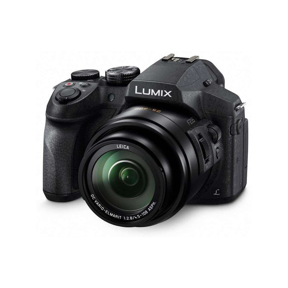 Panasonic Lumix DMC-FZ300 Digital Camera, 12.1 Megapixel, 1/2.3-inch Sensor, 4K Video, Splash/Dustproof Body, 24X Zoom Lens F2.8 Bundle with Bag, 32GB SD Card, Mac Software Pack, Filter, Cleaning Kit 3