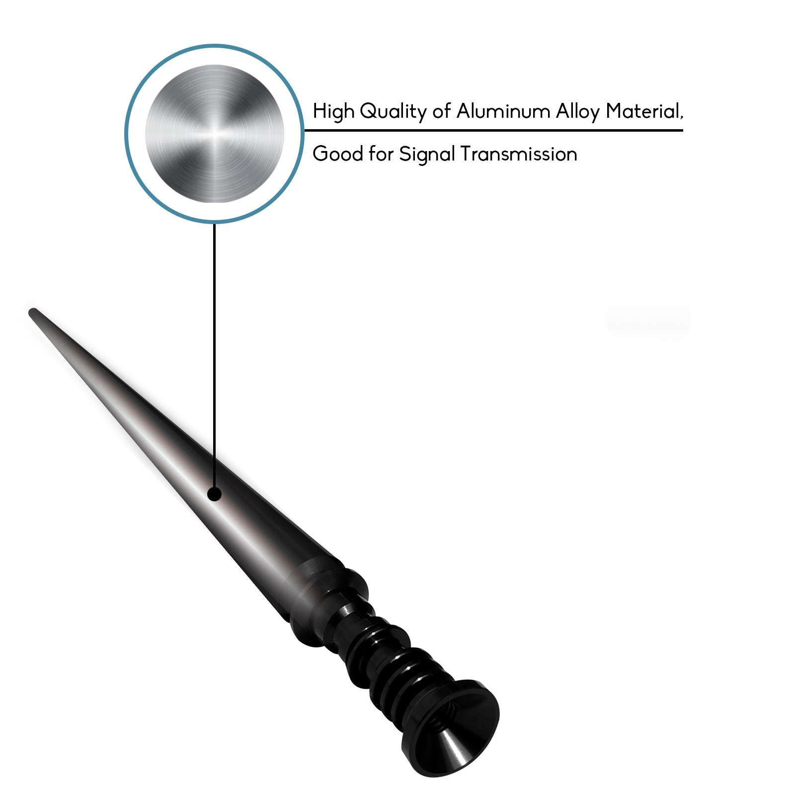 DeepRoar Replacement Antenna for Dodge Nitro 2007-2010, Optimized FM/AM Reception, 6.75 Inch LS01 (Black) 3