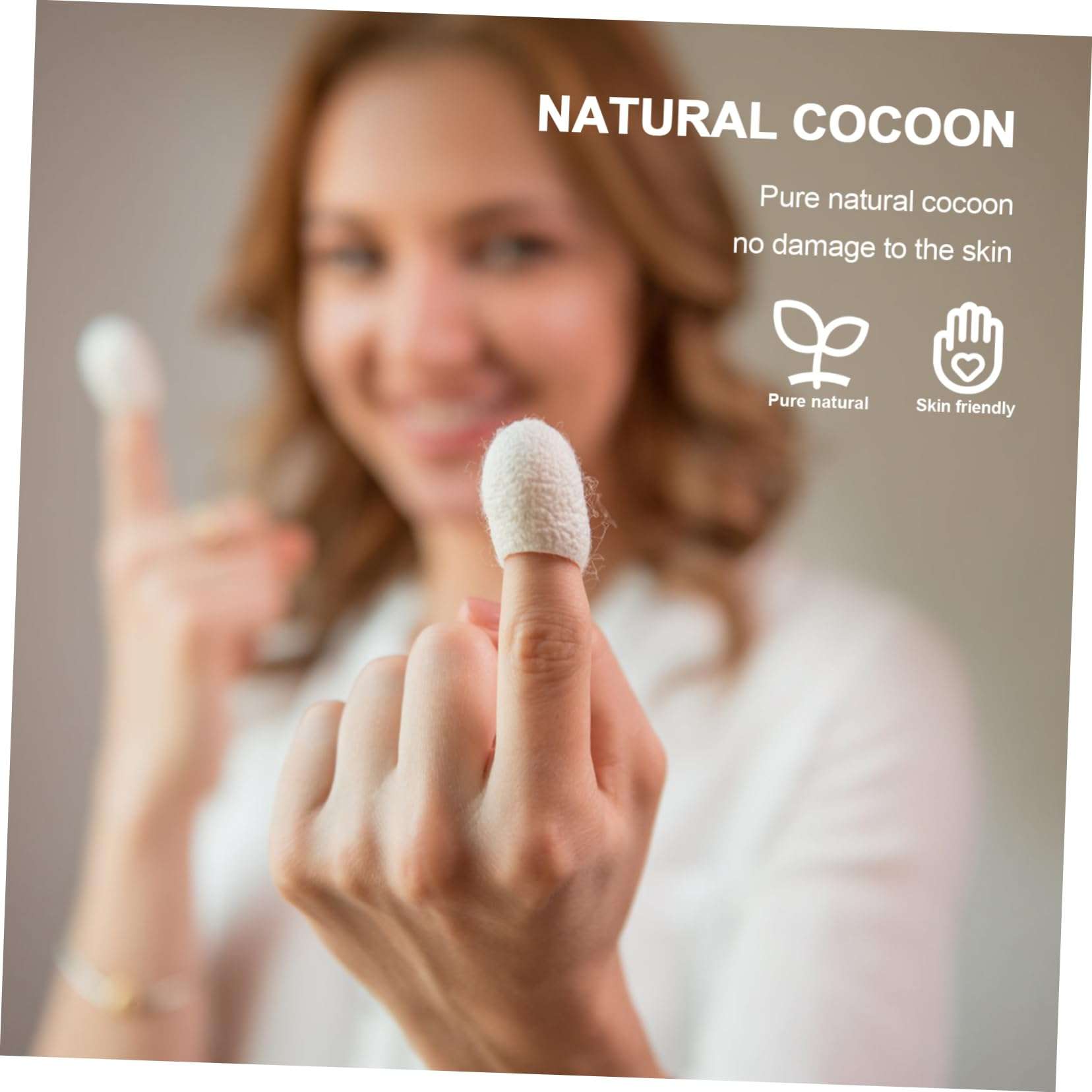 Generic 100pcs Silkworm Silk Exfoliator Exfoliatir Exfoliating Wipes Remover Face Steamer Oil Cleansers for Face Cotton Face Pads Face Skincare Worms Green Tea Deep Cleanse White 4