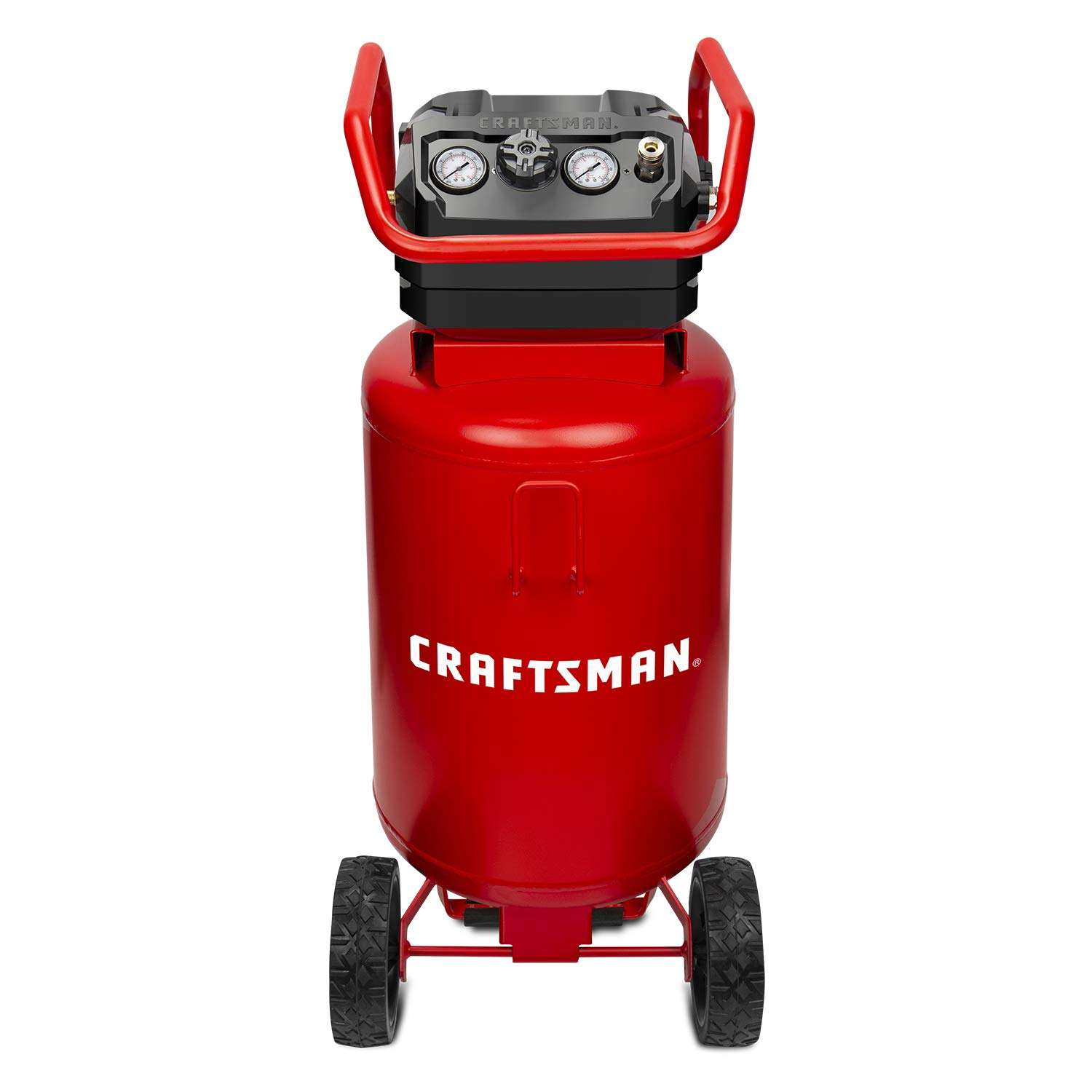 CRAFTSMAN Air Compressor, 20 Gallon, 1.8 HP, Oil-Free Air Tools, Red & Flexzilla Air Hose, 3/8 in. x 50 ft, 1/4 in. MNPT Fittings, Heavy Duty, Lightweight, Hybrid, ZillaGreen - HFZ3850YW2 3