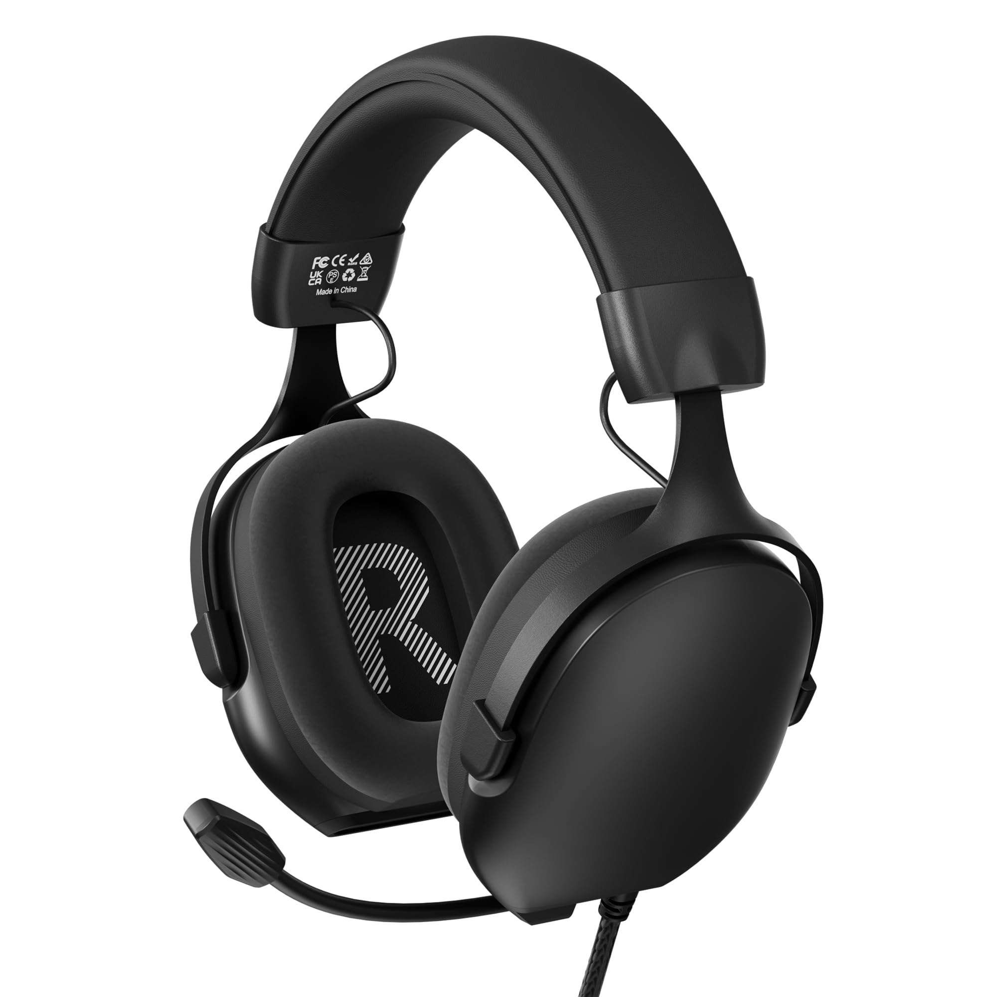 CASLSI Gaming Headsets with Mic,7.1 Surround Sound Gmaing Headphones with Noise Cancelling Microphone for Xbox,PS4,PS5,Switch,PC,50MM Dynamic Drivers, 3.5MM Audio Jack-Black 1