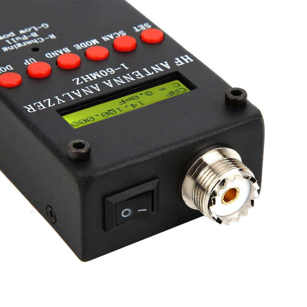 Antenna Meter Mini60S Antenna Analyzer 1-60MHz DC12-14V Network Analyzer Radio Accessory with Mini USB Socket 2