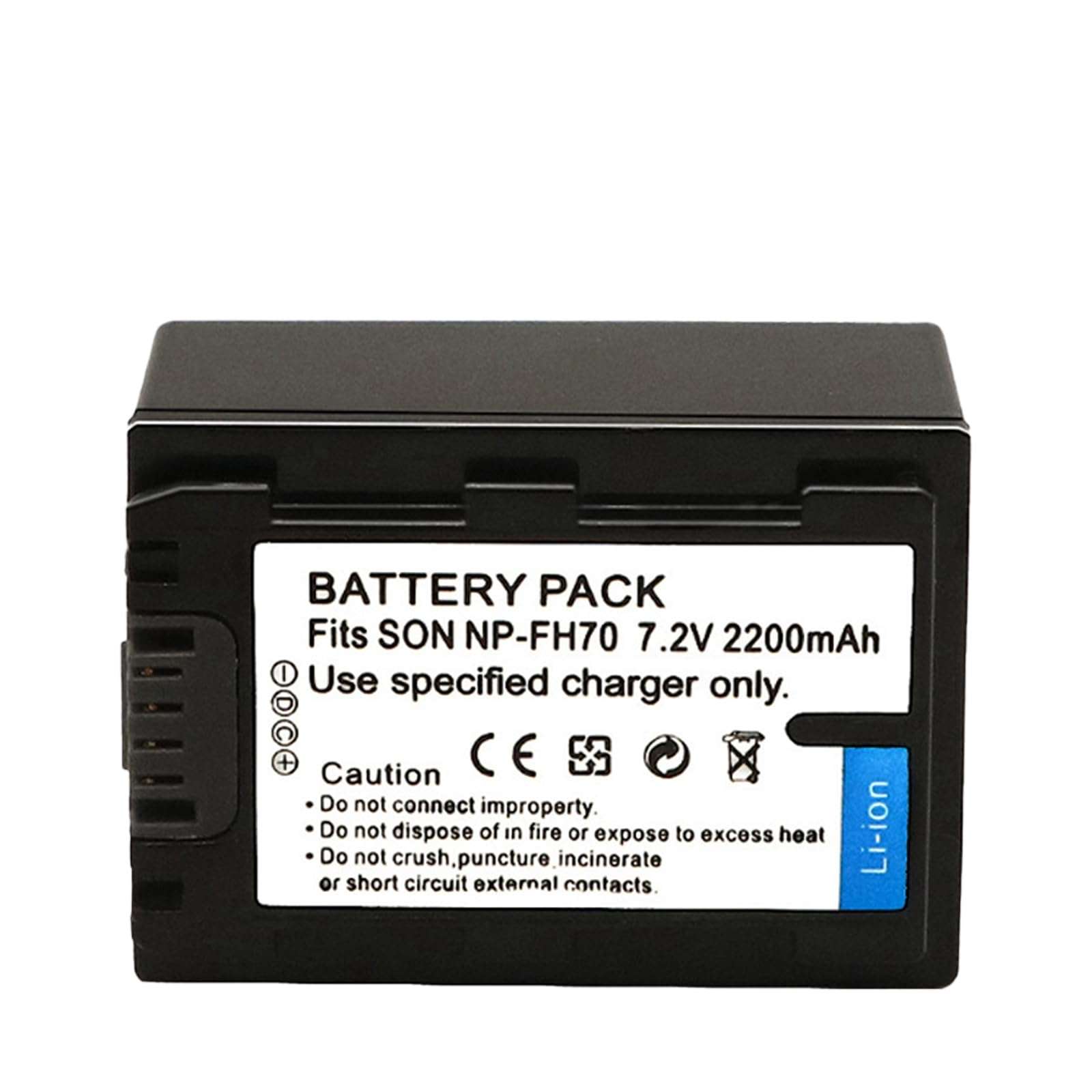 Zsolarigt NP-FH70 Replacement Camera Battery 7.2V 2200mAh for Sony HDR-CX110 HDR-CX150 HDR-CX12E HDR-CX6EK HDR-CX7 HDR-CX7E HDR-CX-150/E HDR-350/E HDR-550/E HDR-CX550V Camera 3