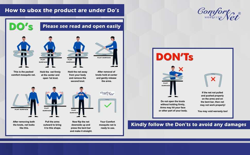 Comfort Mosquito Net- 6 x 7 Ivory (Foldable Large usable on Floor / Ground / Terrace) 6