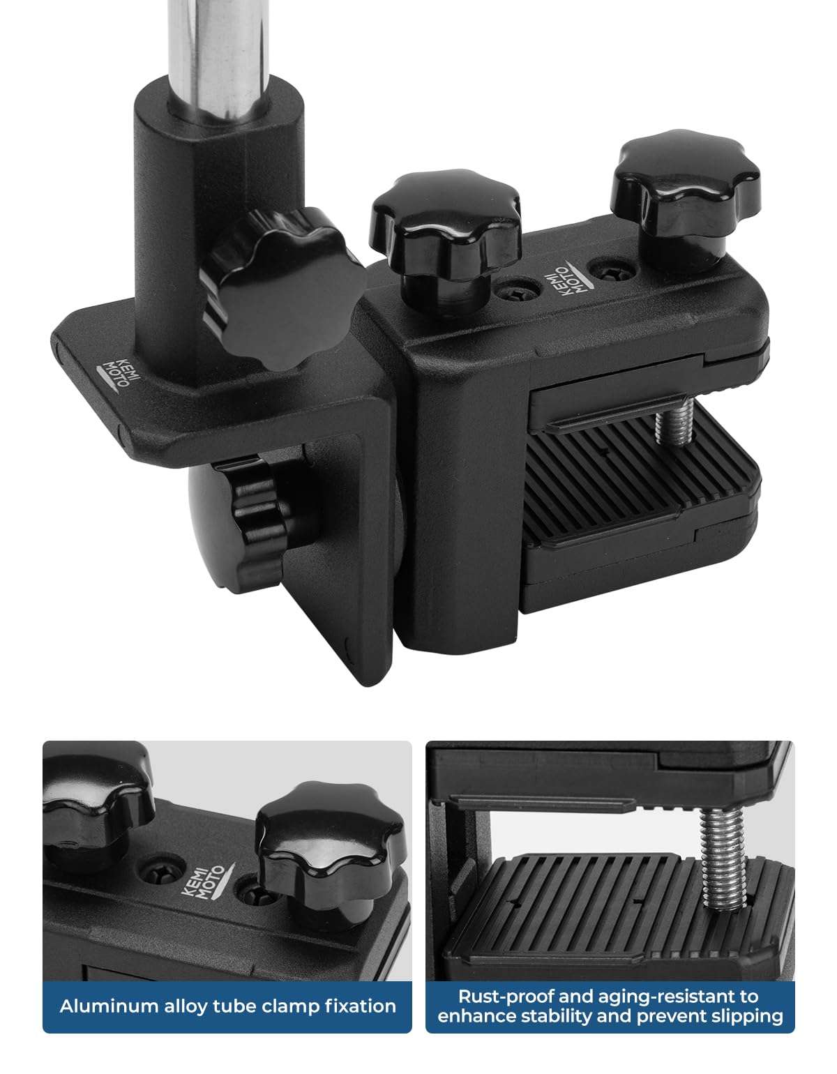 KEMIMOTO Boat Rear View Mirror, Extra Large Marine Mirror with Telescoping Pole 4.5"x8" 360° Adjustable Boat Mirror for Pontoon Boat Ski Boat Water Skiing 3