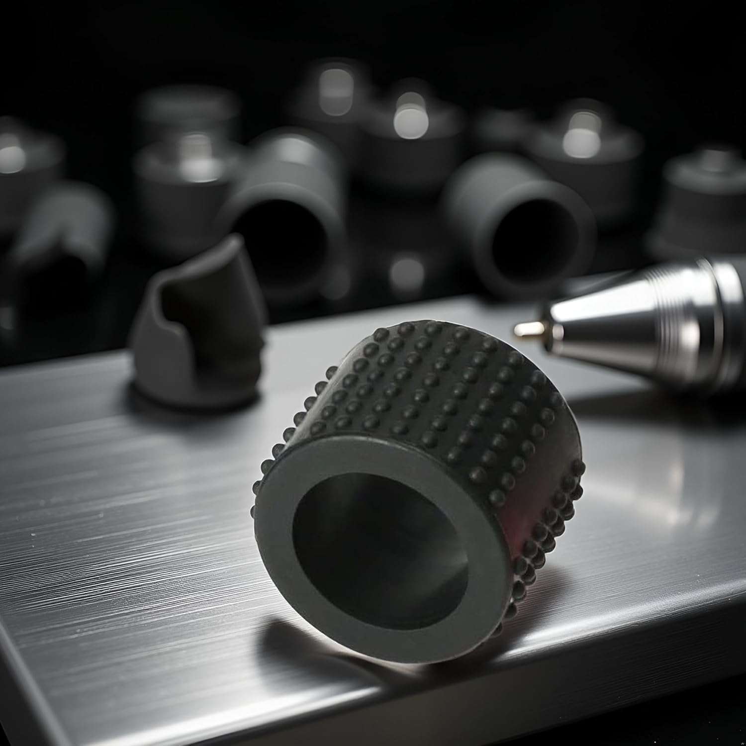 2Pcs Black Tattoo Supply Food Grade Silicone Grip Cover for Pen Accessories, Tattoo Machine Parts (25xH30mm, 3.7cm*3cm) 3